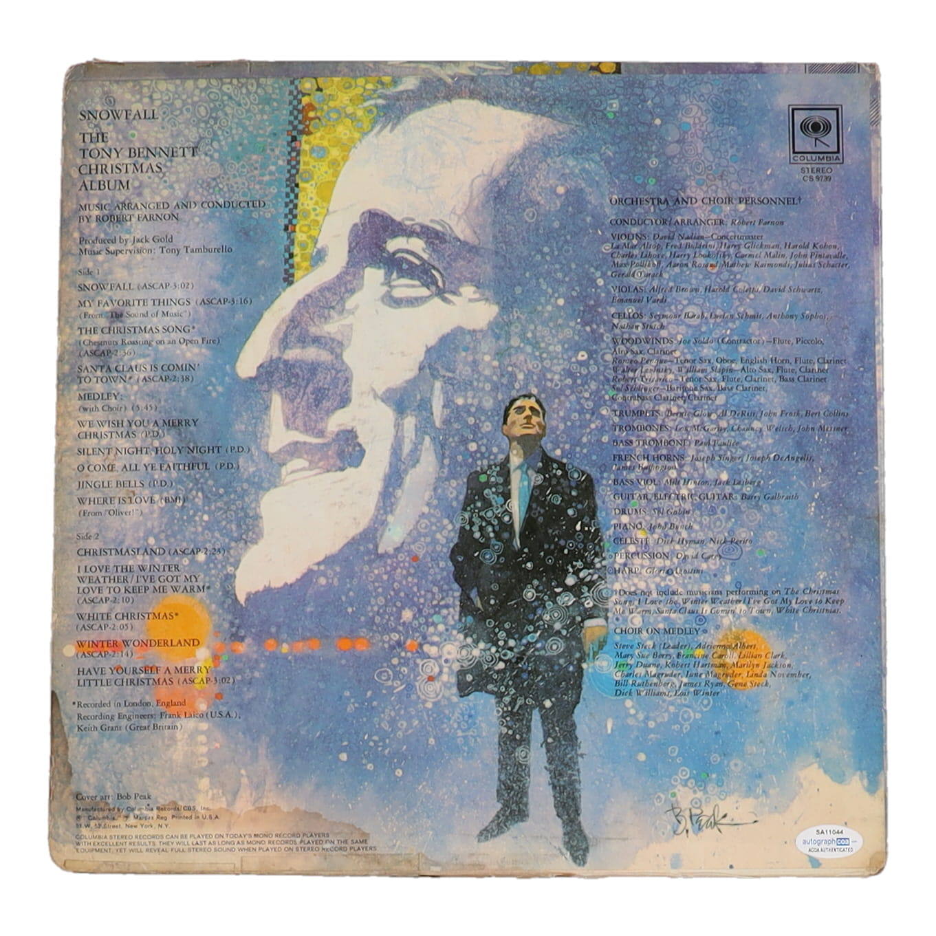 Tony Bennett Signed "Snowfall: The Tony Bennett Christmas Album" Vinyl Record Album (ACOA) at PristineAuction.com Tony Bennett Signed "Snowfall: The Tony Bennett Christmas Album" Vinyl Record Album (ACOA) at PristineAuction.com