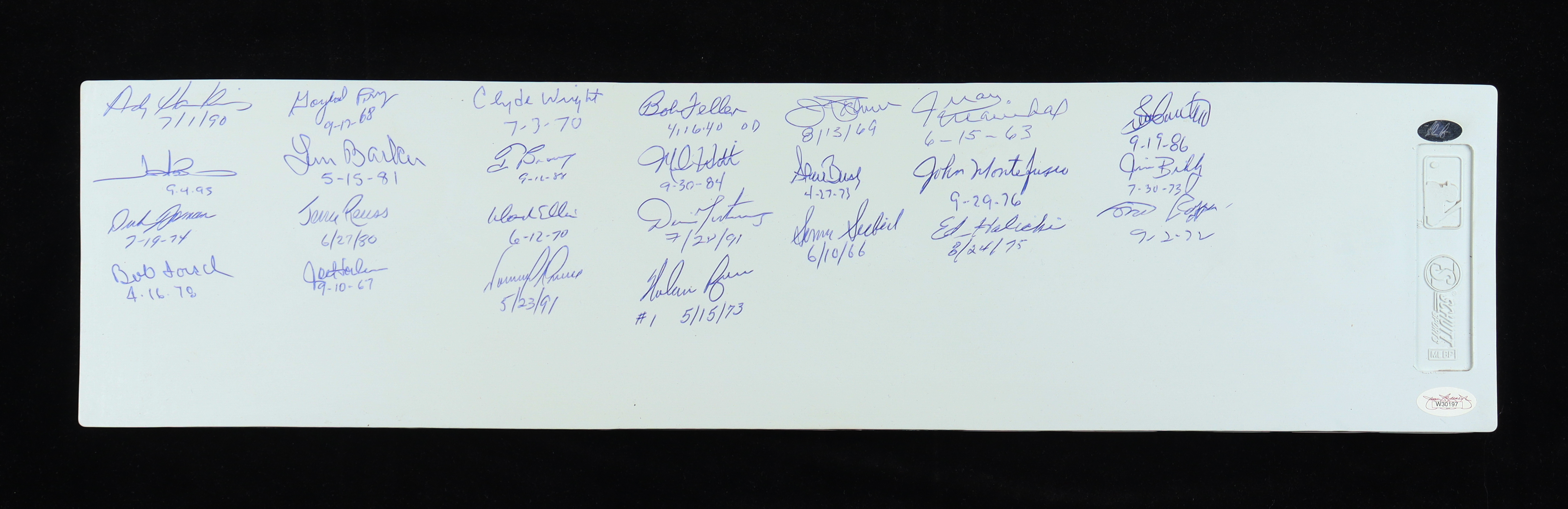 MLB No-Hitters Pitching Mound Signed & Inscribed By (25) with Nolan Ryan, Jim Palmer, Juan Marichal, Bob Feller (JSA & Ryan) at PristineAuction.com MLB No-Hitters Pitching Mound Signed & Inscribed By (25) with Nolan Ryan, Jim Palmer, Juan Marichal, Bob Feller (JSA & Ryan) at PristineAuction.com