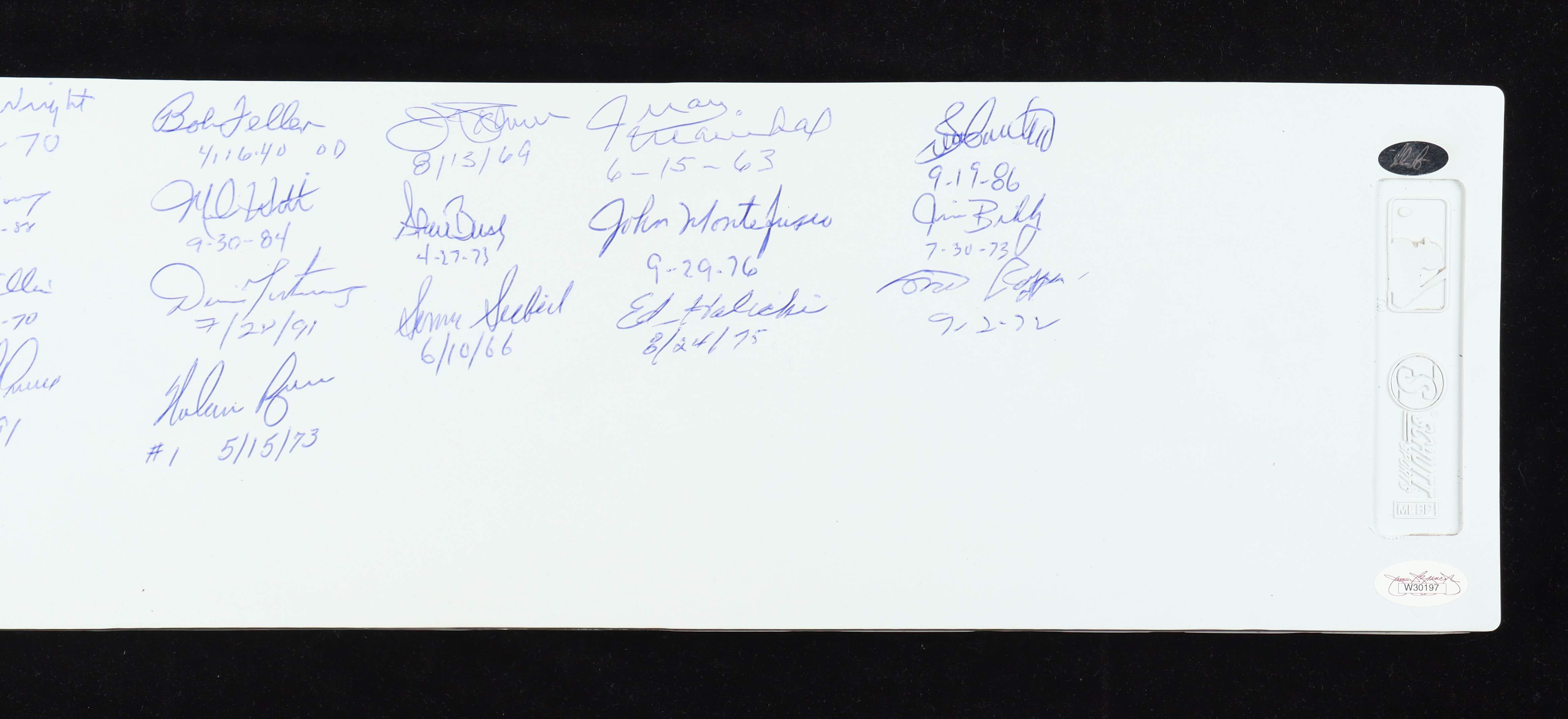 MLB No-Hitters Pitching Mound Signed & Inscribed By (25) with Nolan Ryan, Jim Palmer, Juan Marichal, Bob Feller (JSA & Ryan) at PristineAuction.com MLB No-Hitters Pitching Mound Signed & Inscribed By (25) with Nolan Ryan, Jim Palmer, Juan Marichal, Bob Feller (JSA & Ryan) at PristineAuction.com