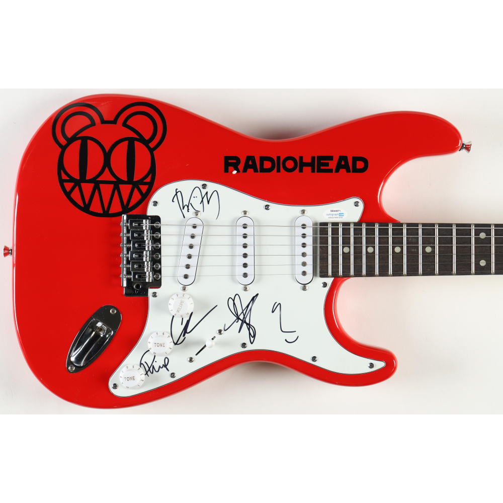 Radiohead FullSize Electric Guitar BandSigned By (5) With Thom Yorke