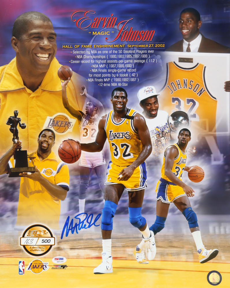 Magic Johnson Signed LE Lakers 16x20 Photo (PSA) at PristineAuction.com Magic Johnson Signed LE Lakers 16x20 Photo (PSA) at PristineAuction.com