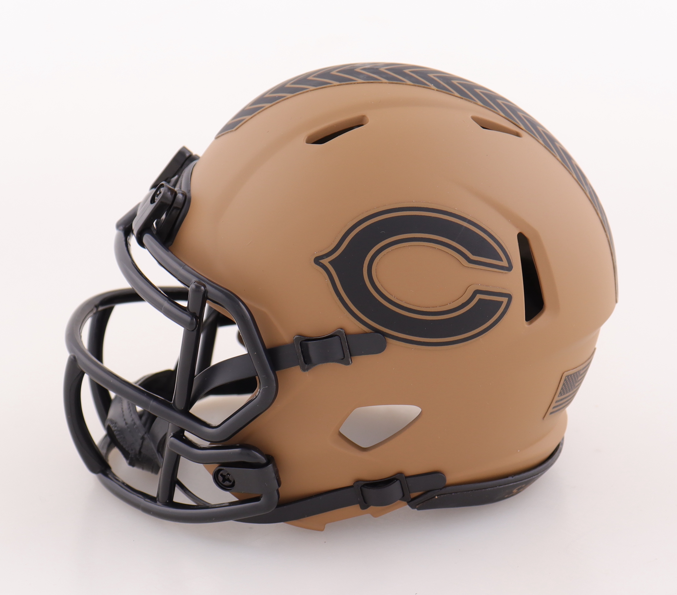 Jim McMahon Signed Bears Salute To Service Alternate Speed Mini Helmet (Beckett) at PristineAuction.com Jim McMahon Signed Bears Salute To Service Alternate Speed Mini Helmet (Beckett) at PristineAuction.com