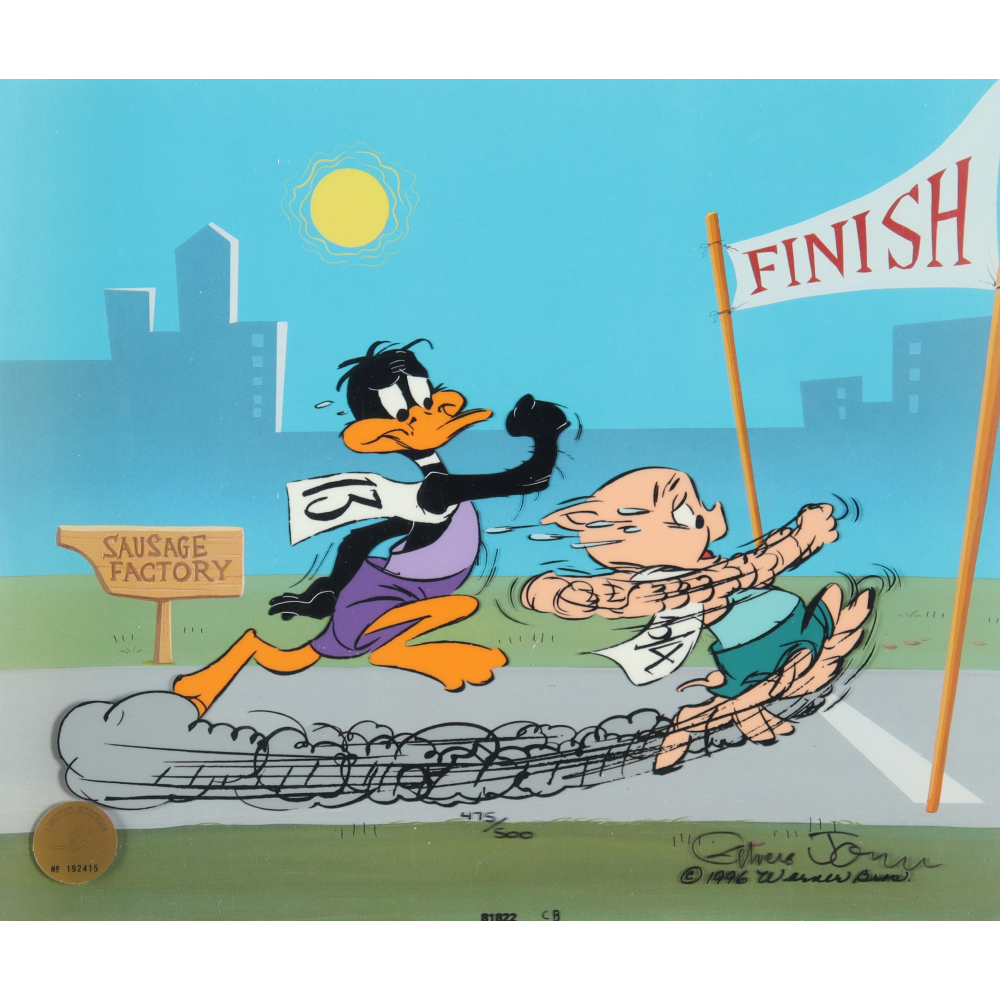 Chuck Jones Signed LE 10" x 12" "Sausage Factory” Looney Tunes