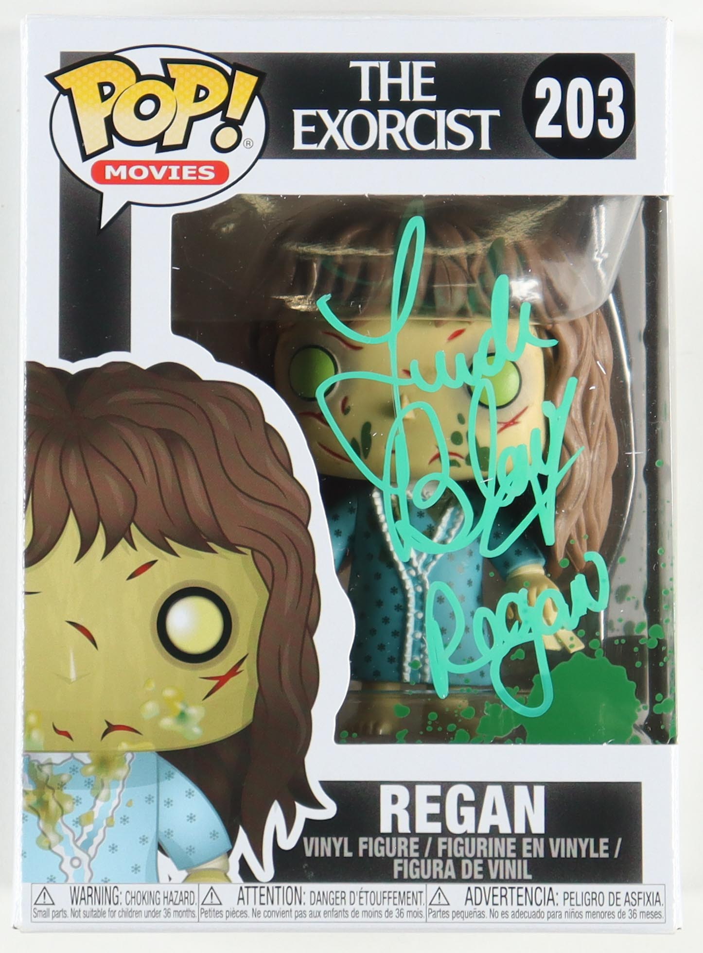 Linda Blair Signed "The Exorcist" #203 Regan Funko Pop! Vinyl Figure Inscribed "Regan" (PA) at PristineAuction.com Linda Blair Signed "The Exorcist" #203 Regan Funko Pop! Vinyl Figure Inscribed "Regan" (PA) at PristineAuction.com