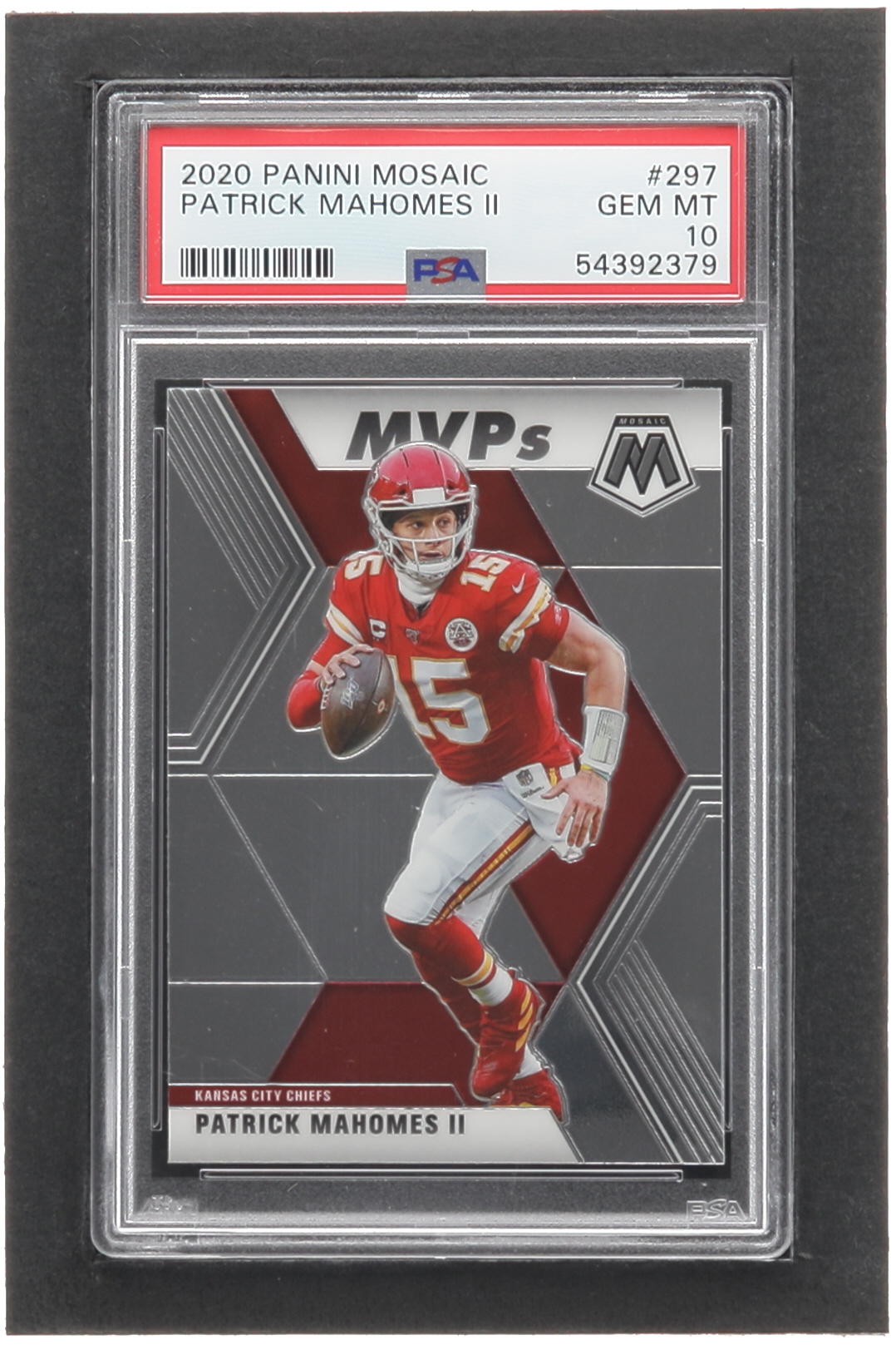 Patrick Mahomes II 2020 Panini Mosaic #297 MVP (PSA 10) at PristineAuction.com Patrick Mahomes II 2020 Panini Mosaic #297 MVP (PSA 10) at PristineAuction.com