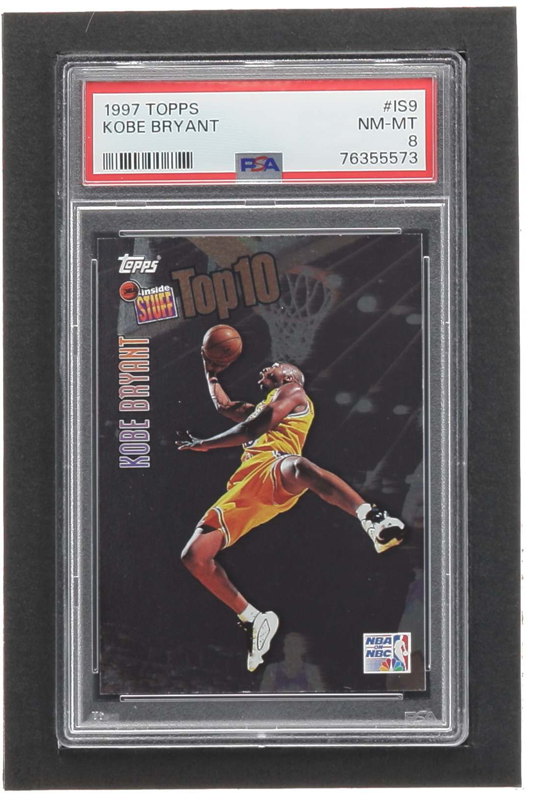 Kobe Bryant 1997-98 Topps Inside Stuff #IS9 (PSA 8) at PristineAuction.com Kobe Bryant 1997-98 Topps Inside Stuff #IS9 (PSA 8) at PristineAuction.com