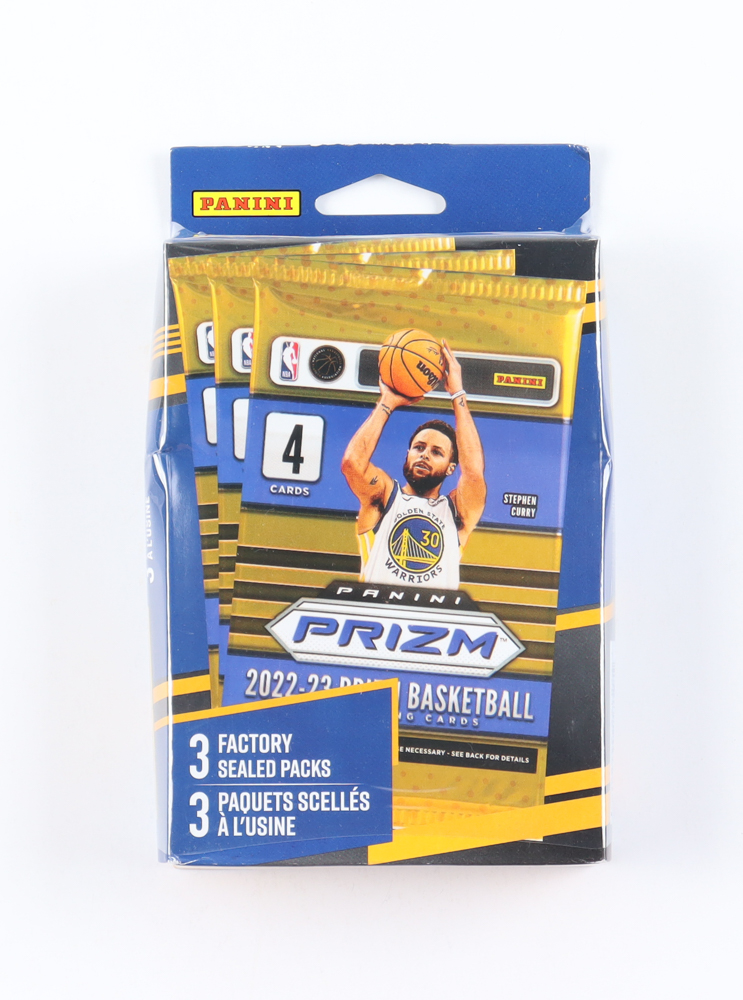2022-23 Panini Prizm Basketball Hanger Box with (3) Packs at PristineAuction.com 2022-23 Panini Prizm Basketball Hanger Box with (3) Packs at PristineAuction.com