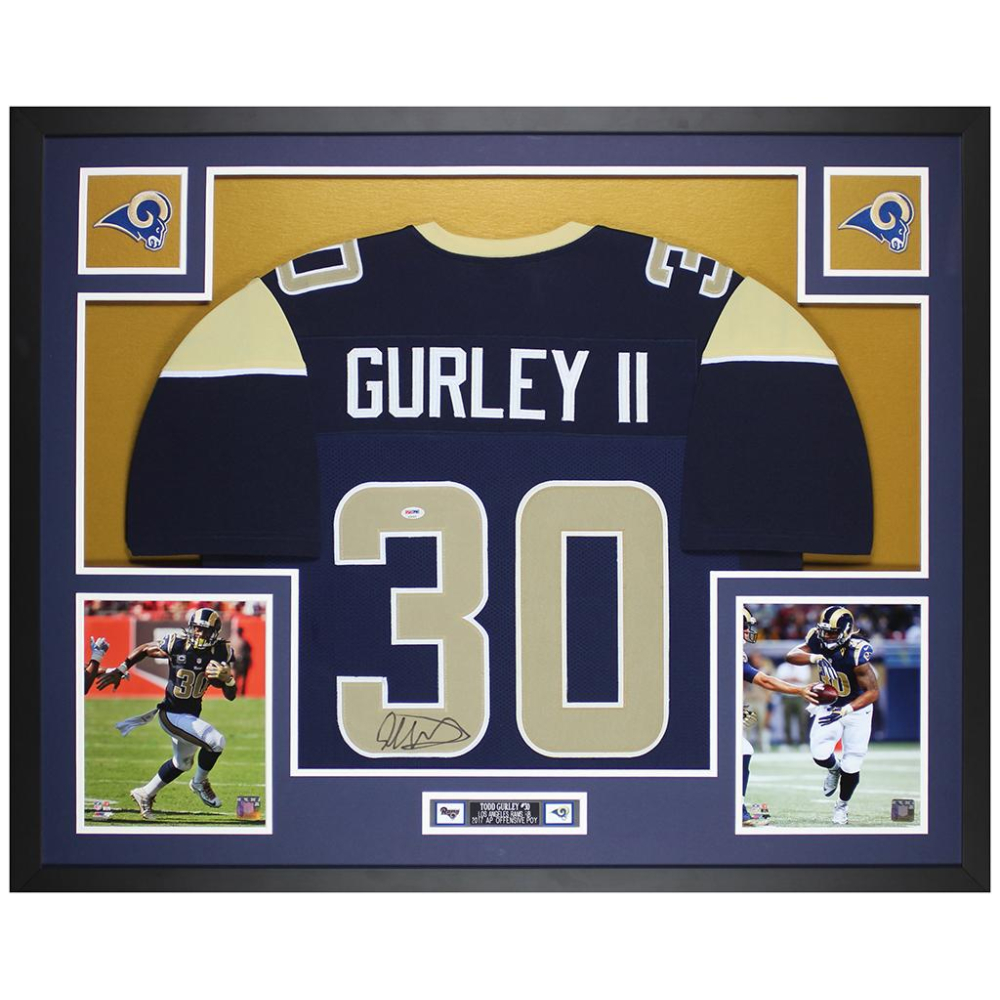 Todd Gurley Signed Custom Framed Jersey Display (PSA) | Pristine Auction