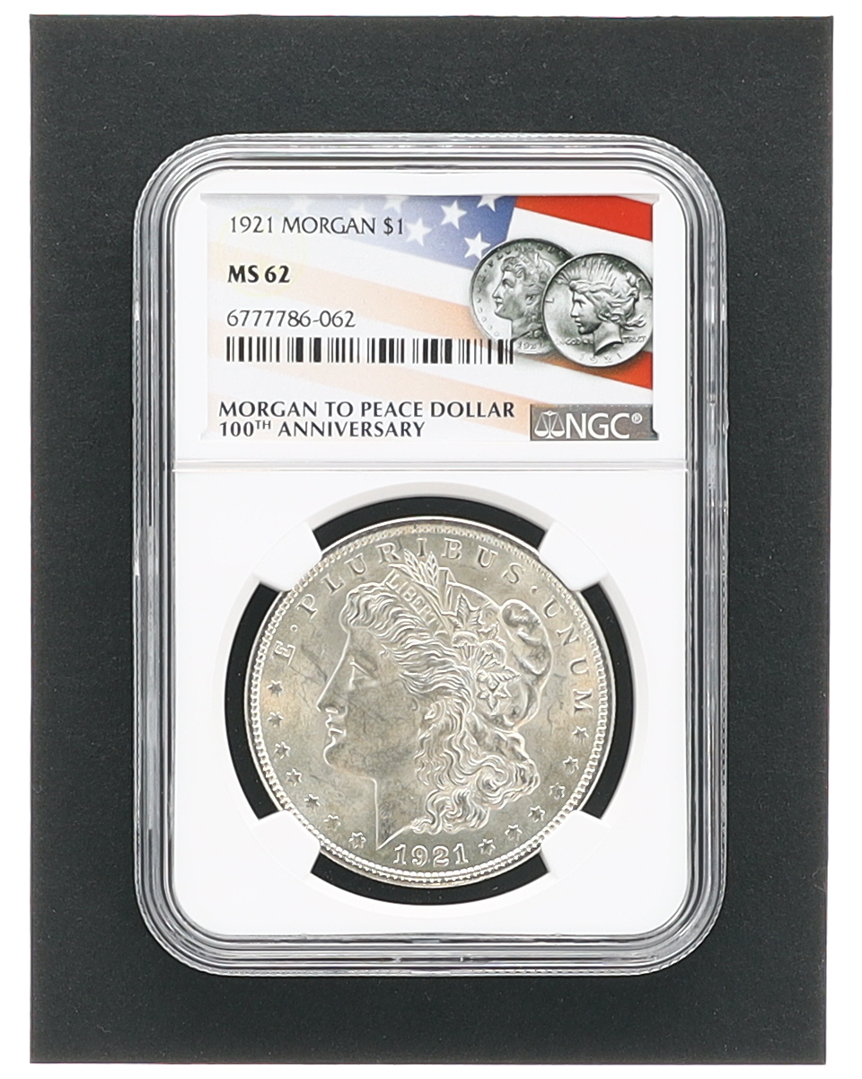 1921 Morgan Silver Dollar - 100th Anniversary (NGC MS62) at PristineAuction.com 1921 Morgan Silver Dollar - 100th Anniversary (NGC MS62) at PristineAuction.com