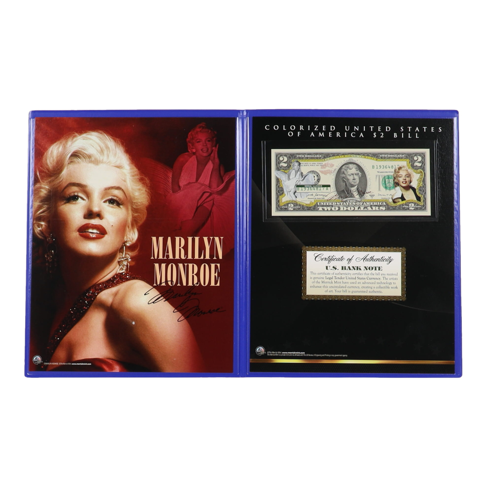 thumbnail image 2 of Marilyn Monroe $2 Bill Collector’s Folio – Genuine Legal Tender, Uncirculated 2017 2 of 4