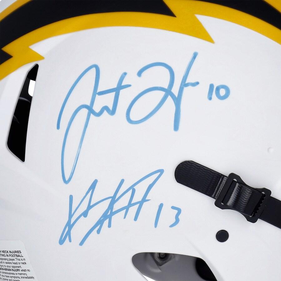 Justin Herbert & Keenan Allen Signed Chargers Full-Size Authentic On-Field Lunar Eclipse Alternate Speed Helmet (Fanatics) at PristineAuction.com Justin Herbert & Keenan Allen Signed Chargers Full-Size Authentic On-Field Lunar Eclipse Alternate Speed Helmet (Fanatics) at PristineAuction.com