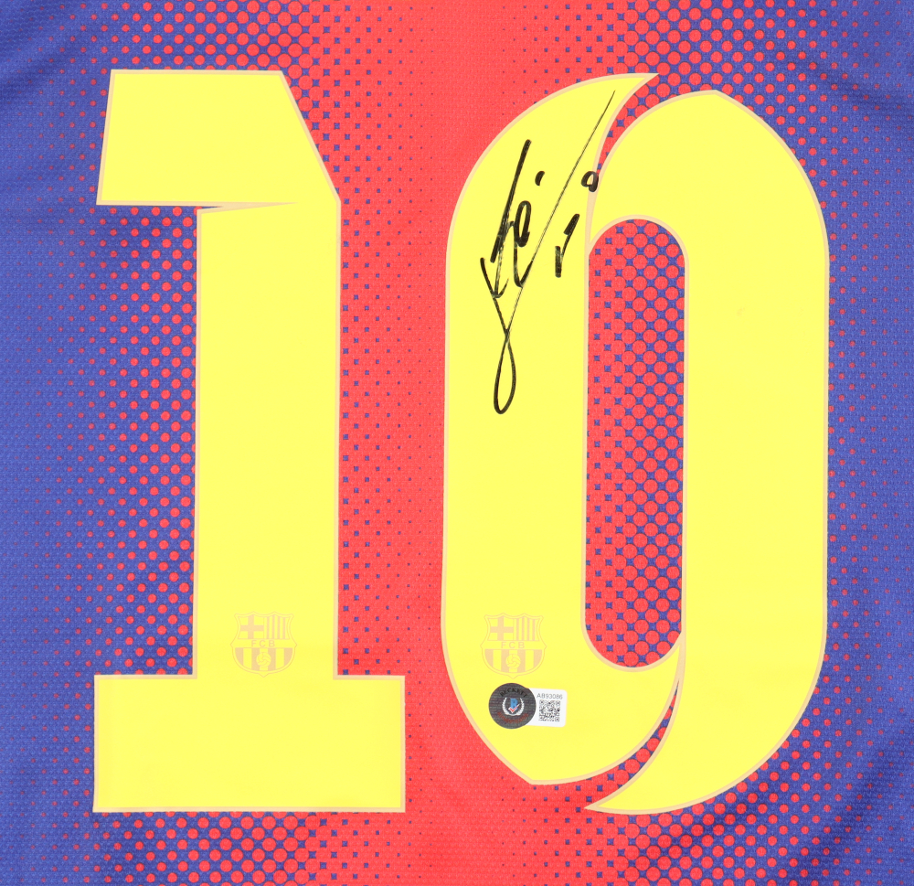 PHOTO CARTONNEE DEDICACEE Autograph Lionel messi Champion Football EUR