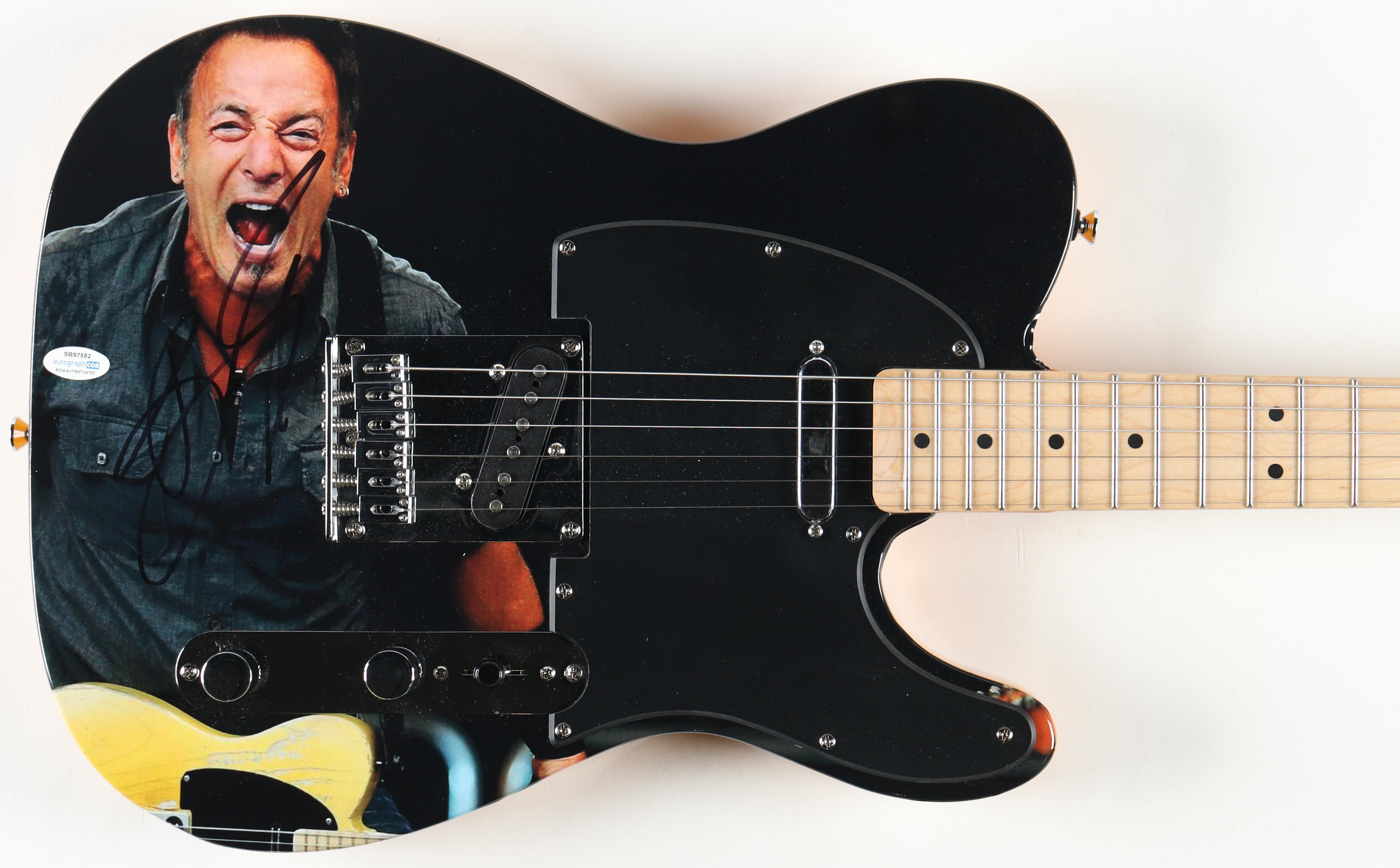 Bruce Springsteen Signed Squier 39" Electric Guitar (AutographCOA) at PristineAuction.com Bruce Springsteen Signed Squier 39" Electric Guitar (AutographCOA) at PristineAuction.com