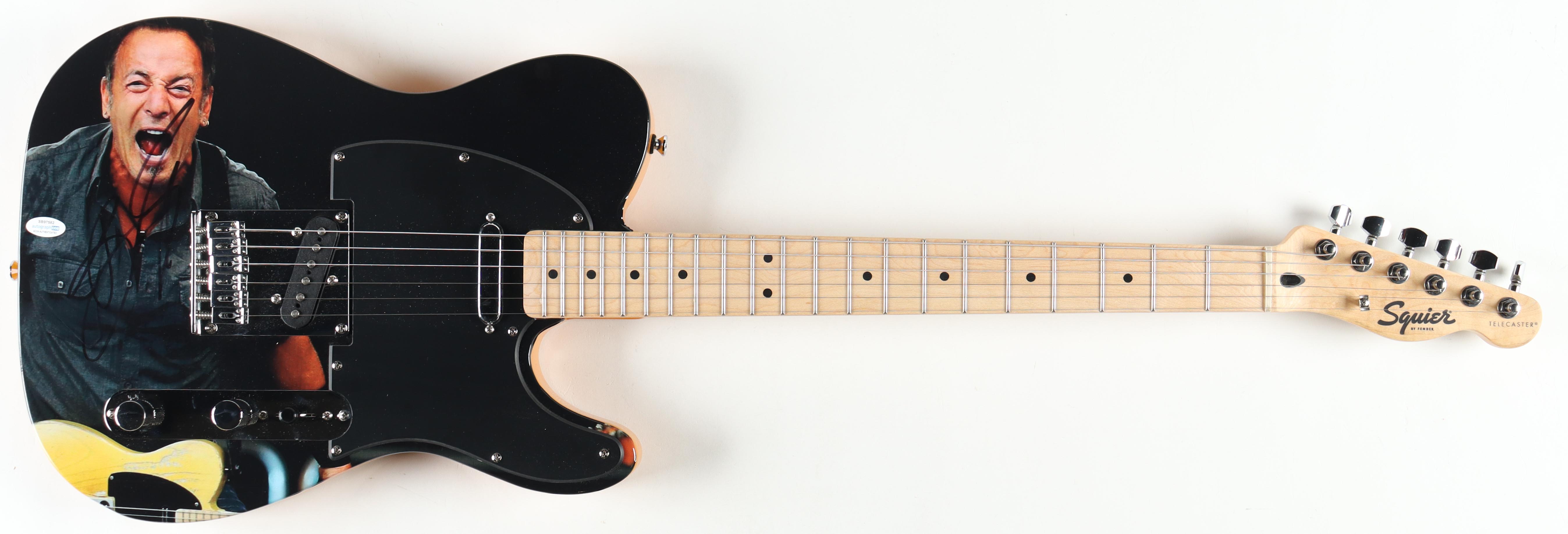 Bruce Springsteen Signed Squier 39" Electric Guitar (AutographCOA) at PristineAuction.com Bruce Springsteen Signed Squier 39" Electric Guitar (AutographCOA) at PristineAuction.com