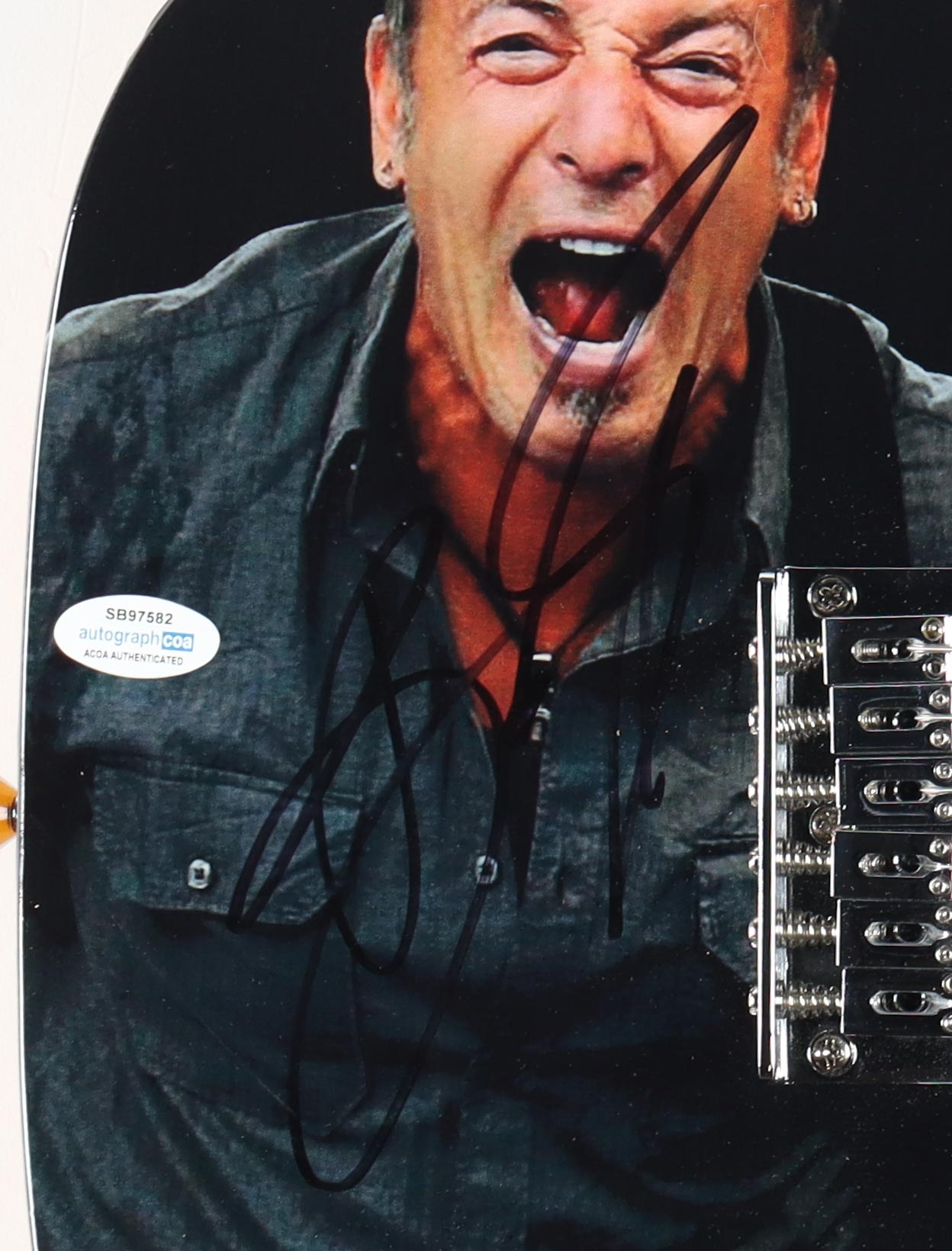 Bruce Springsteen Signed Squier 39" Electric Guitar (AutographCOA) at PristineAuction.com Bruce Springsteen Signed Squier 39" Electric Guitar (AutographCOA) at PristineAuction.com