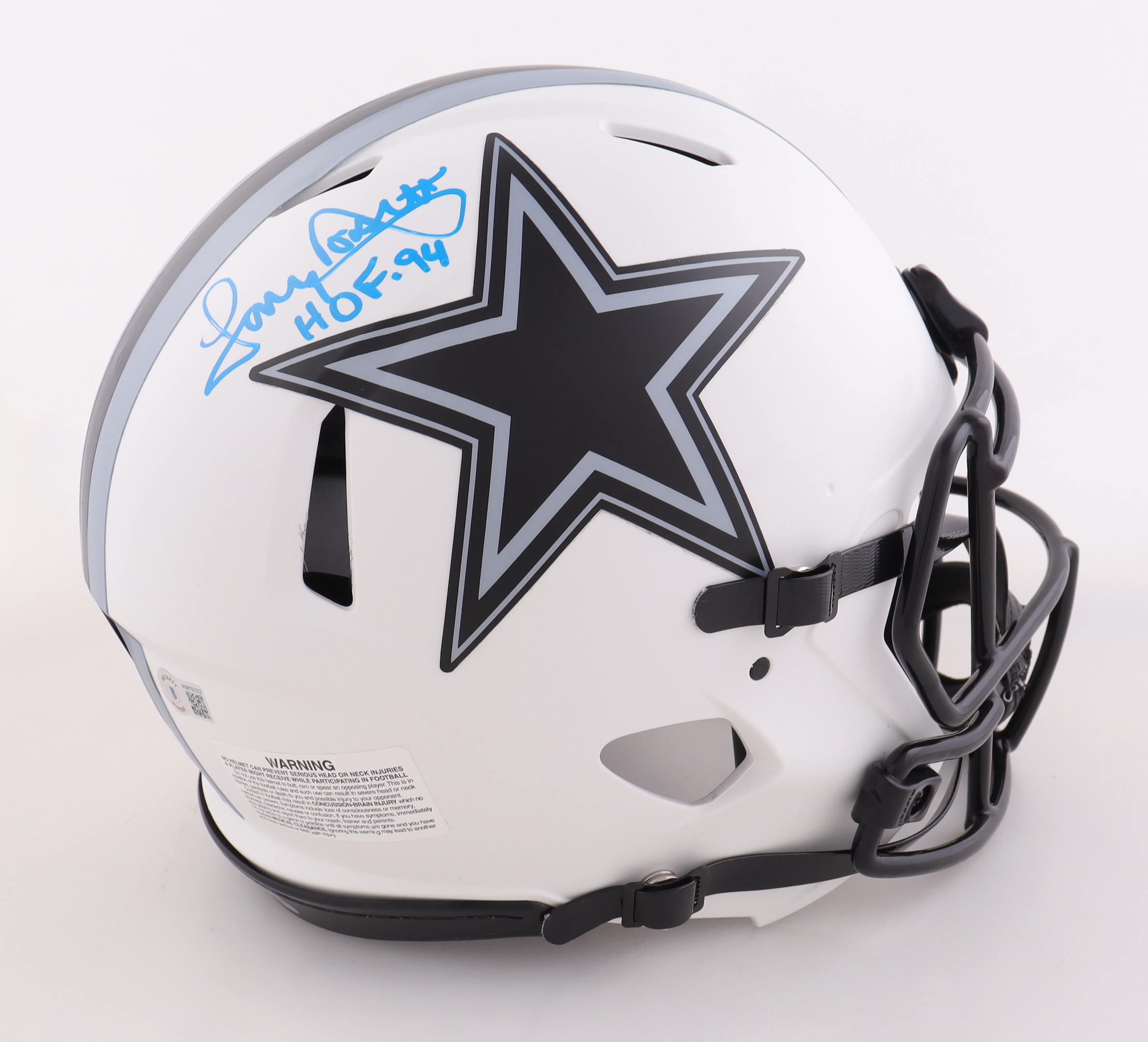 Tony Dorsett Signed Cowboys Full-Size Authentic On-Field Lunar Eclipse Alternate Speed Helmet Inscribed "HOF 94" (Beckett) at PristineAuction.com Tony Dorsett Signed Cowboys Full-Size Authentic On-Field Lunar Eclipse Alternate Speed Helmet Inscribed "HOF 94" (Beckett) at PristineAuction.com