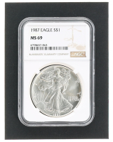 1987 American Silver Eagle (NGC MS69) at PristineAuction.com