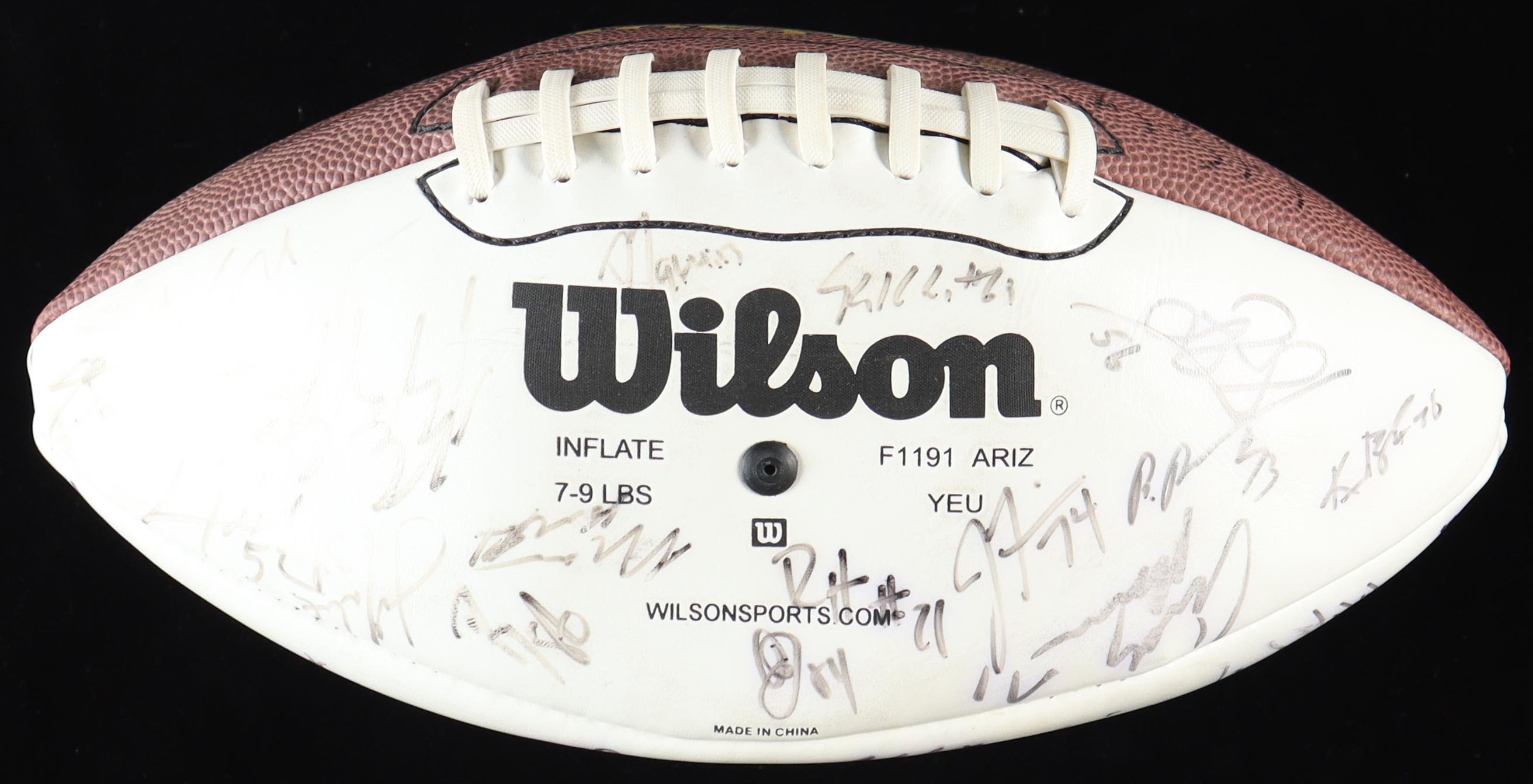 Arizona Cardinals Team Signed Cardinal Logo Football With Pat Tilman (JSA) at PristineAuction.com Arizona Cardinals Team Signed Cardinal Logo Football With Pat Tilman (JSA) at PristineAuction.com