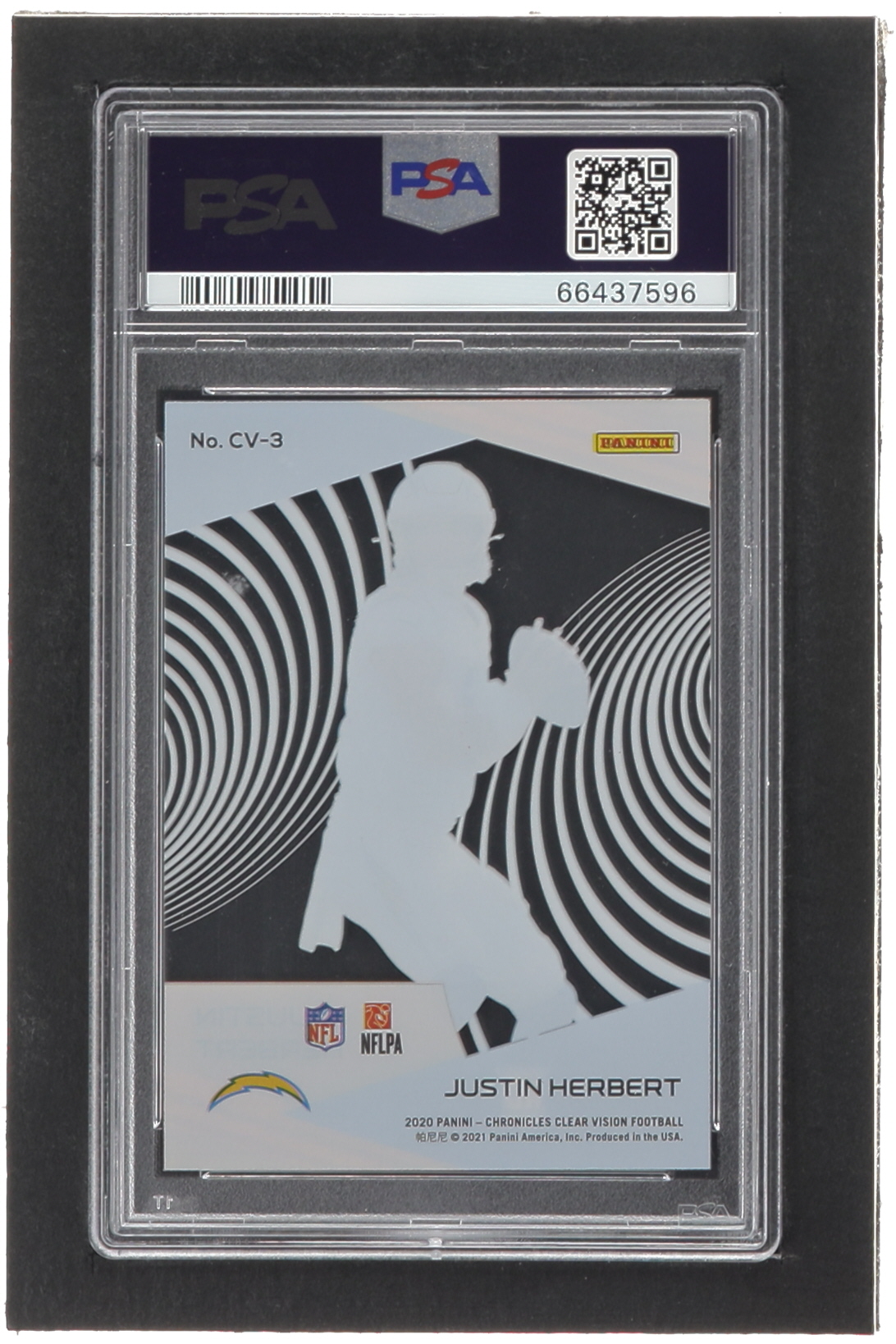 Justin Herbert 2020 Panini Clear Vision Rookies #3 RC (PSA 9) at PristineAuction.com Justin Herbert 2020 Panini Clear Vision Rookies #3 RC (PSA 9) at PristineAuction.com