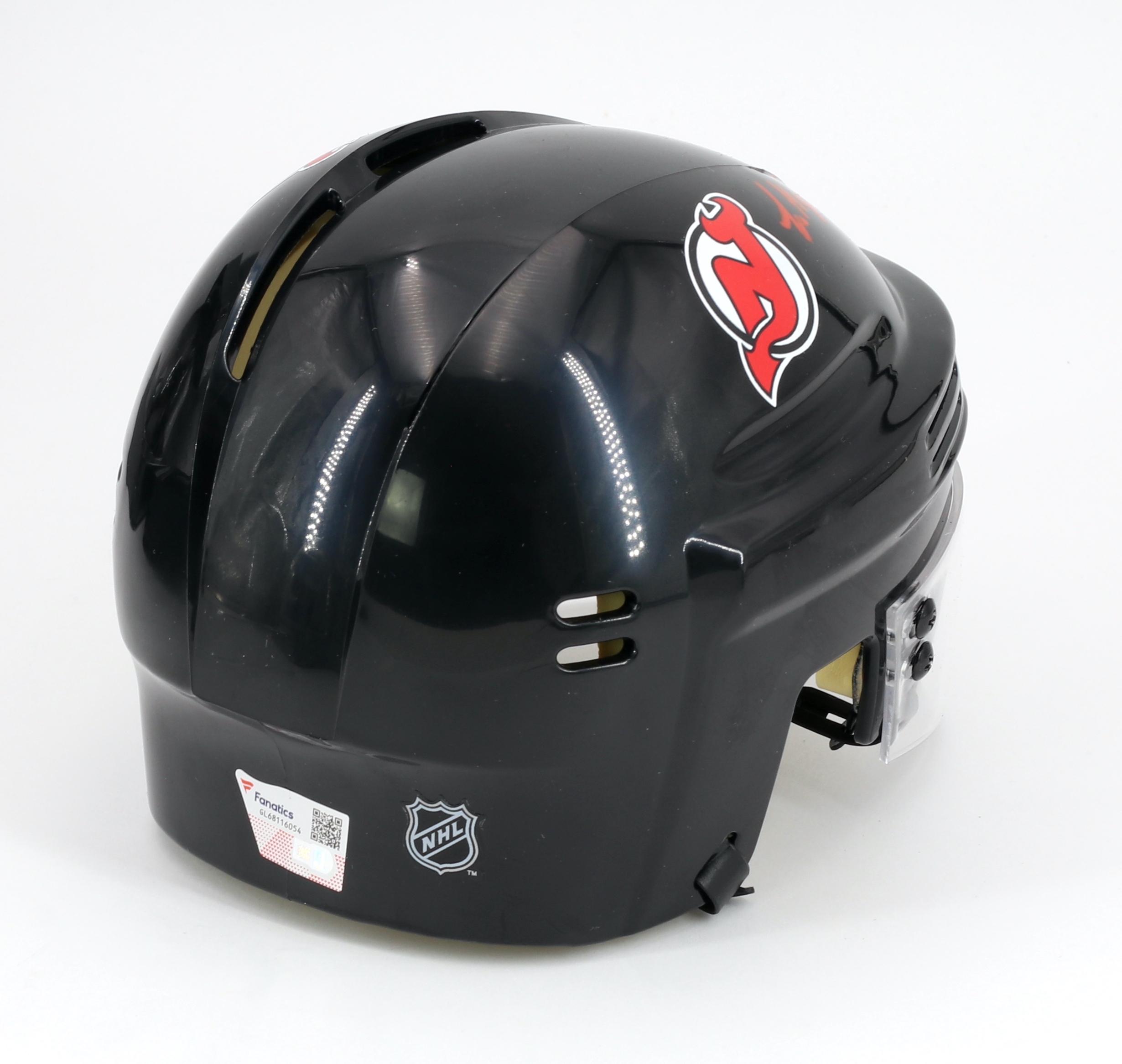 Luke Hughes Signed Devils Mini Helmet (Fanatics) at PristineAuction.com Luke Hughes Signed Devils Mini Helmet (Fanatics) at PristineAuction.com