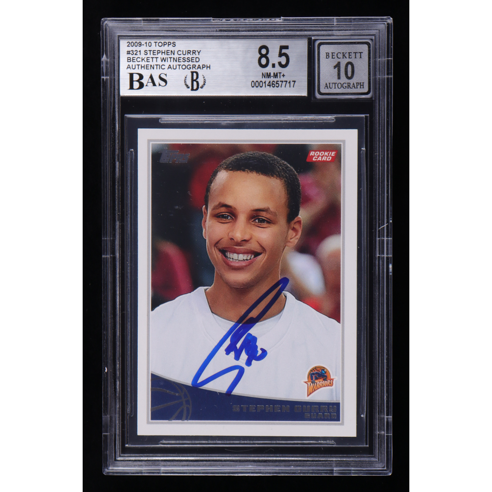 Carte Rookie Stephen Curry 2009 Topps #321 - Notée BGS 8.5 - Collector NBA