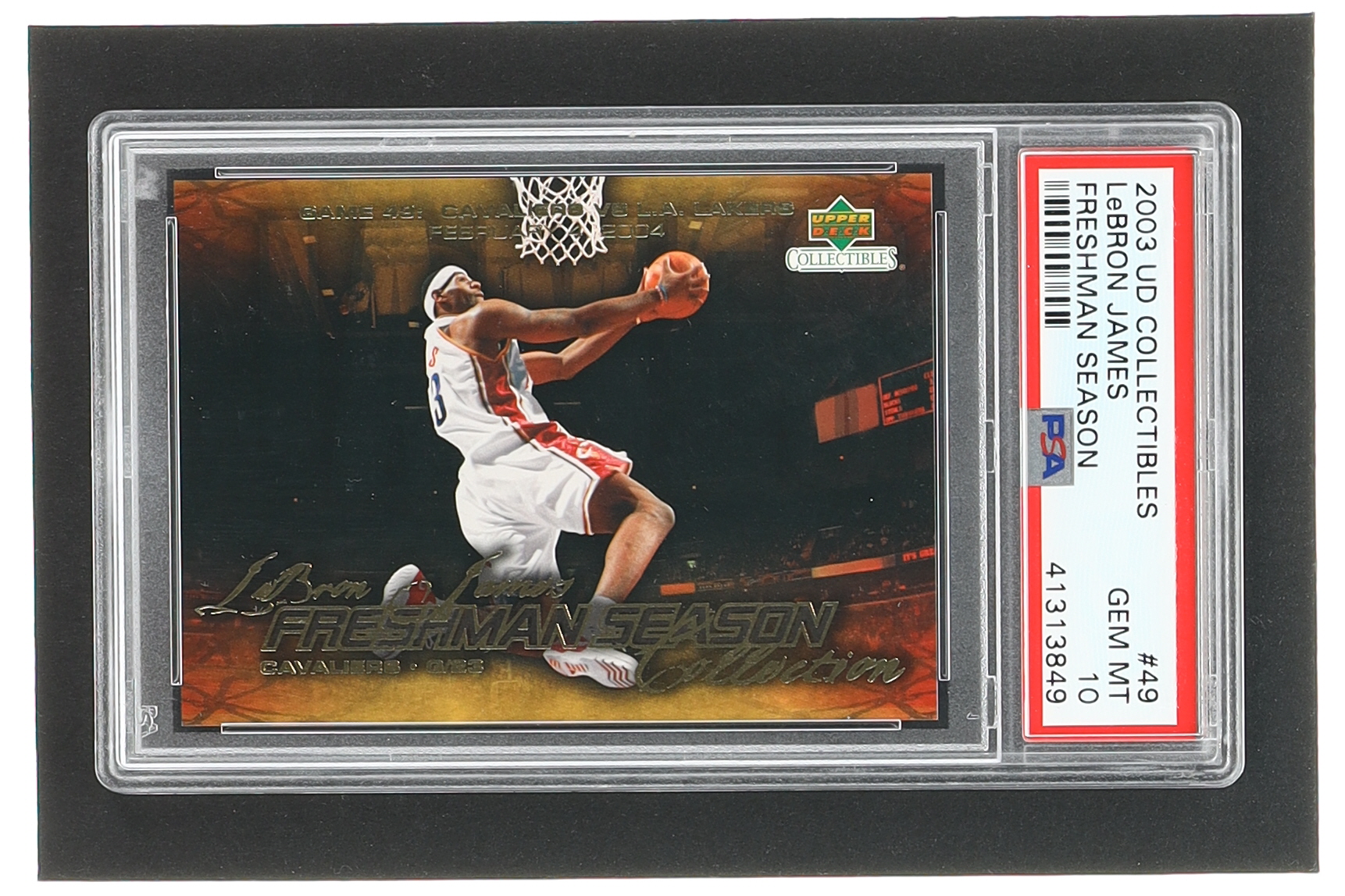 LeBron James 2004 Upper Deck LeBron James Freshman Season #49 (PSA 10) at PristineAuction.com LeBron James 2004 Upper Deck LeBron James Freshman Season #49 (PSA 10) at PristineAuction.com