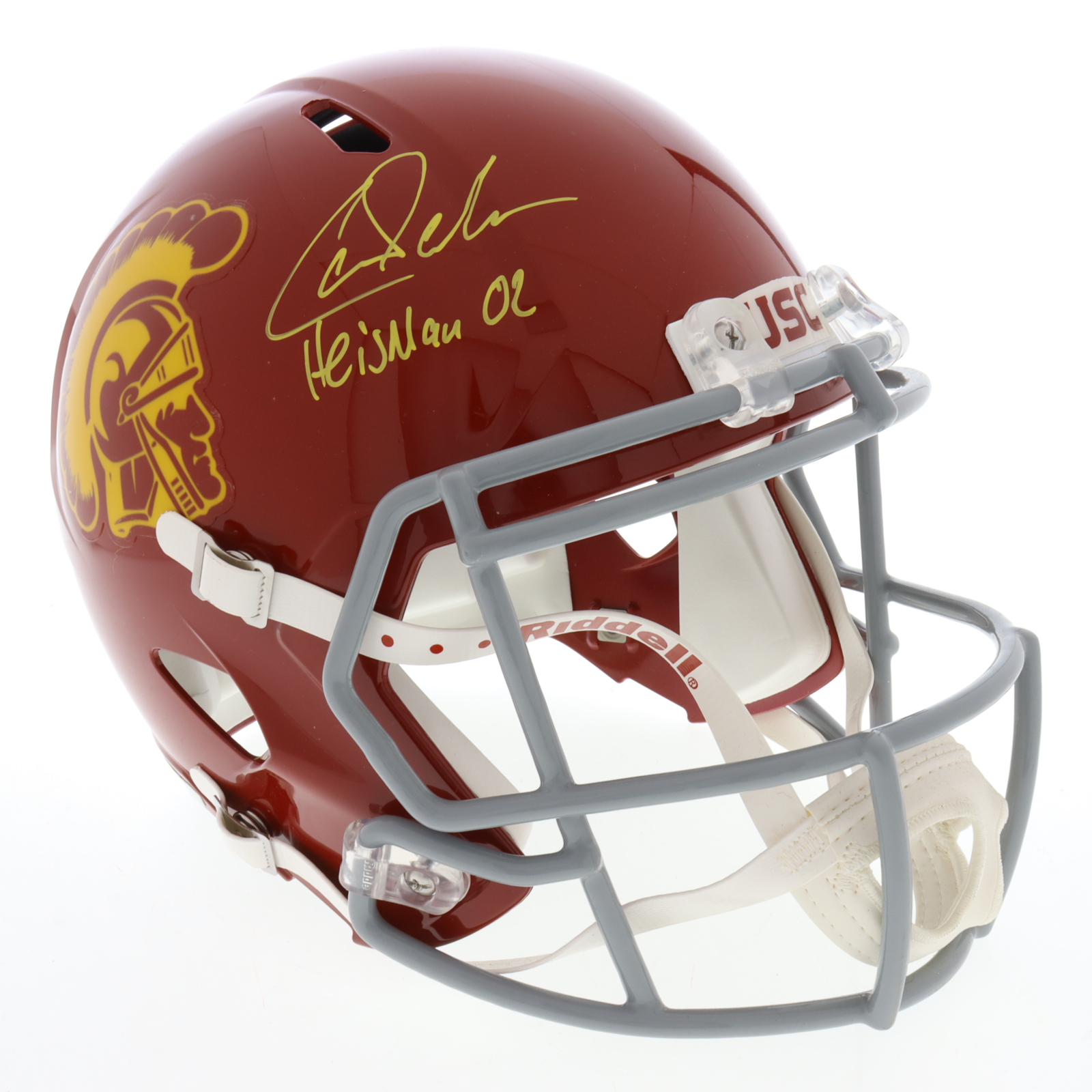 Carson Palmer Signed USC Trojans Full-Size Speed Helmet Inscribed "Heisman 02" (Beckett) at PristineAuction.com Carson Palmer Signed USC Trojans Full-Size Speed Helmet Inscribed "Heisman 02" (Beckett) at PristineAuction.com