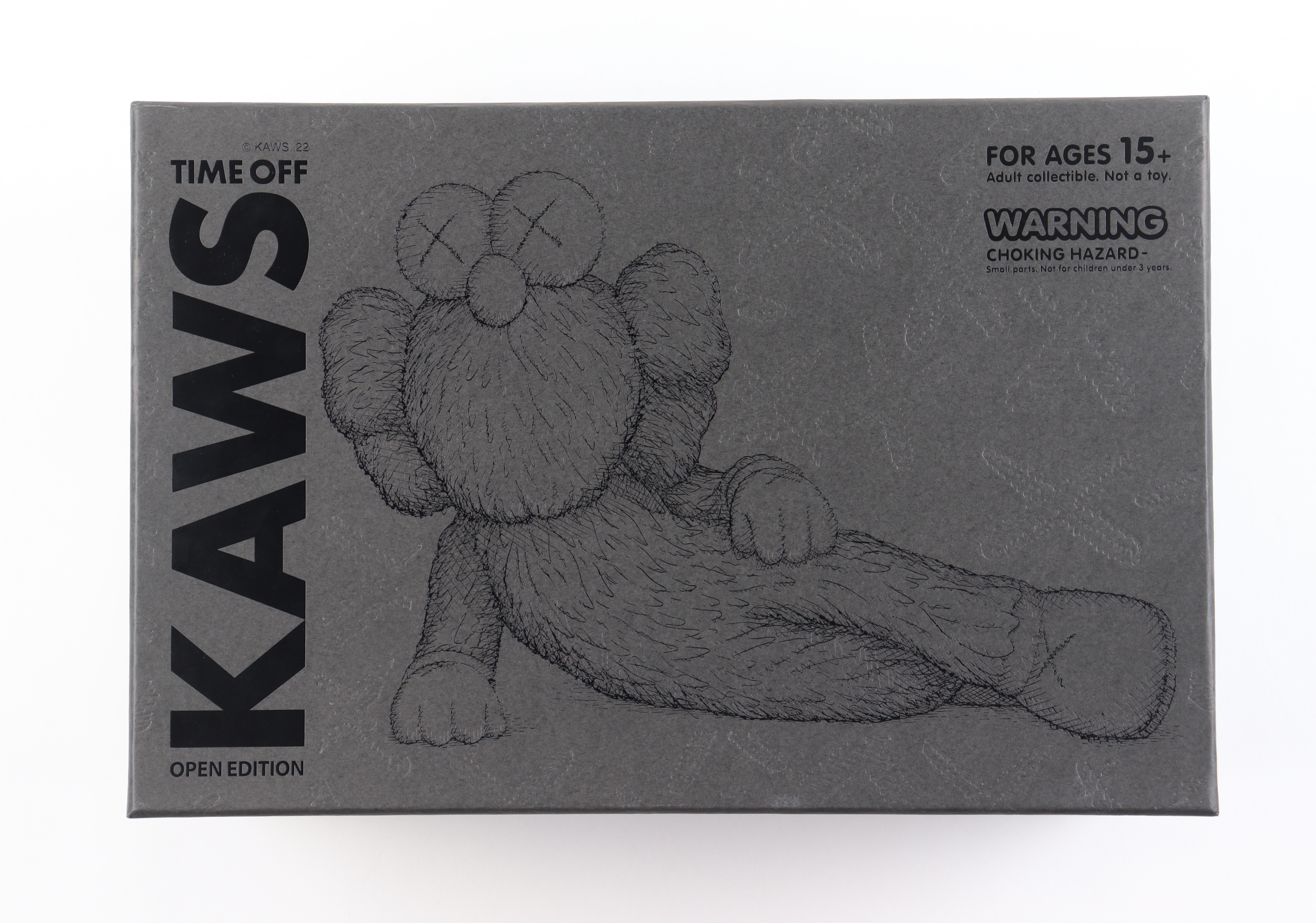 KAWS "Time Off (Black)" Vinyl Sculpture with Original KAWS Box at PristineAuction.com KAWS "Time Off (Black)" Vinyl Sculpture with Original KAWS Box at PristineAuction.com