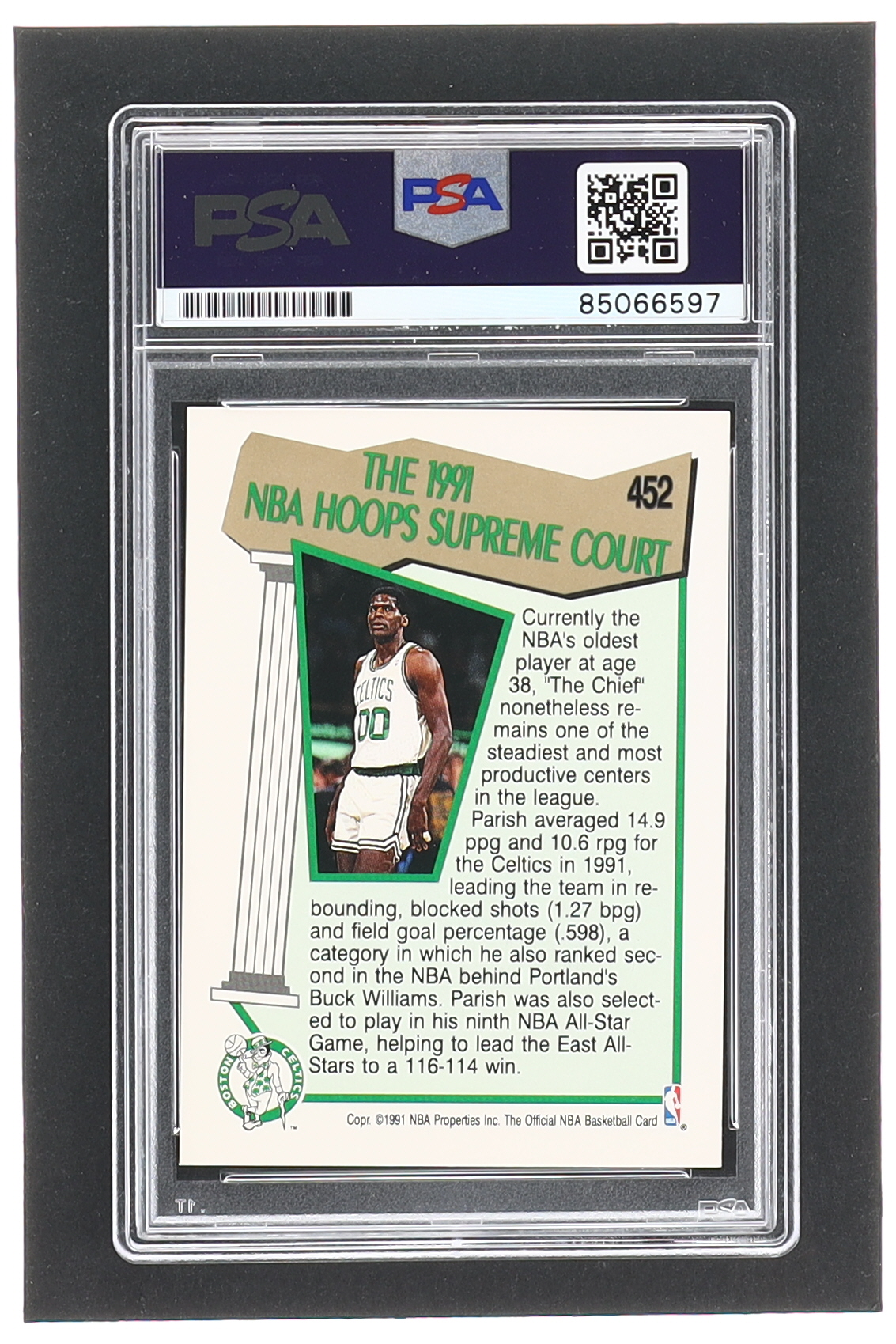 Robert Parish Signed 1991-92 Hoops #452 SC (PSA) at PristineAuction.com Robert Parish Signed 1991-92 Hoops #452 SC (PSA) at PristineAuction.com