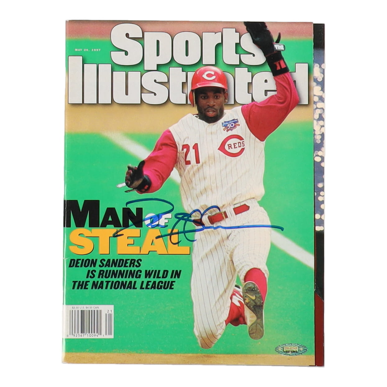Deion Sanders Signed 1997 Sports Illustrated Magazine (TriStar) at PristineAuction.com Deion Sanders Signed 1997 Sports Illustrated Magazine (TriStar) at PristineAuction.com