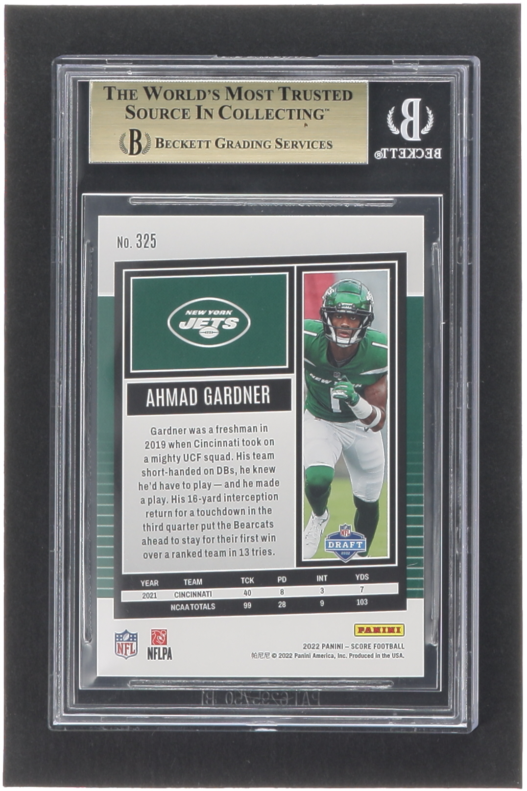 Ahmad Gardner 2022 Score Gold #325 RC (BGS 9.5) at PristineAuction.com Ahmad Gardner 2022 Score Gold #325 RC (BGS 9.5) at PristineAuction.com