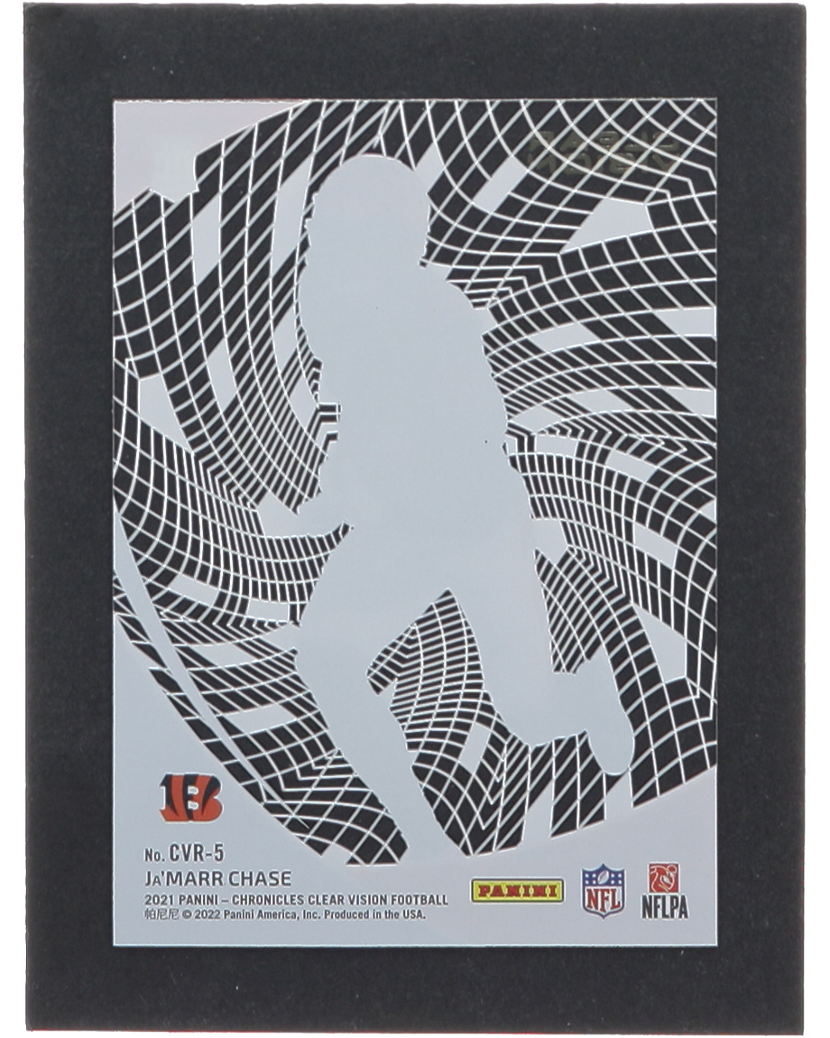 Ja'Marr Chase 2021 Panini Chronicles Clear Vision Rookies #5 RC at PristineAuction.com Ja'Marr Chase 2021 Panini Chronicles Clear Vision Rookies #5 RC at PristineAuction.com