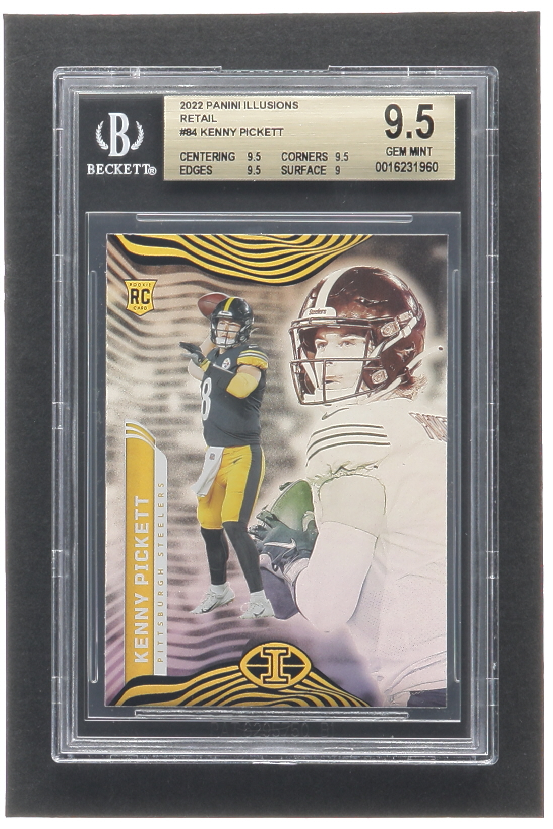Kenny Pickett 2022 Panini Illusions Retail #84 RC (BGS 9.5) at PristineAuction.com Kenny Pickett 2022 Panini Illusions Retail #84 RC (BGS 9.5) at PristineAuction.com