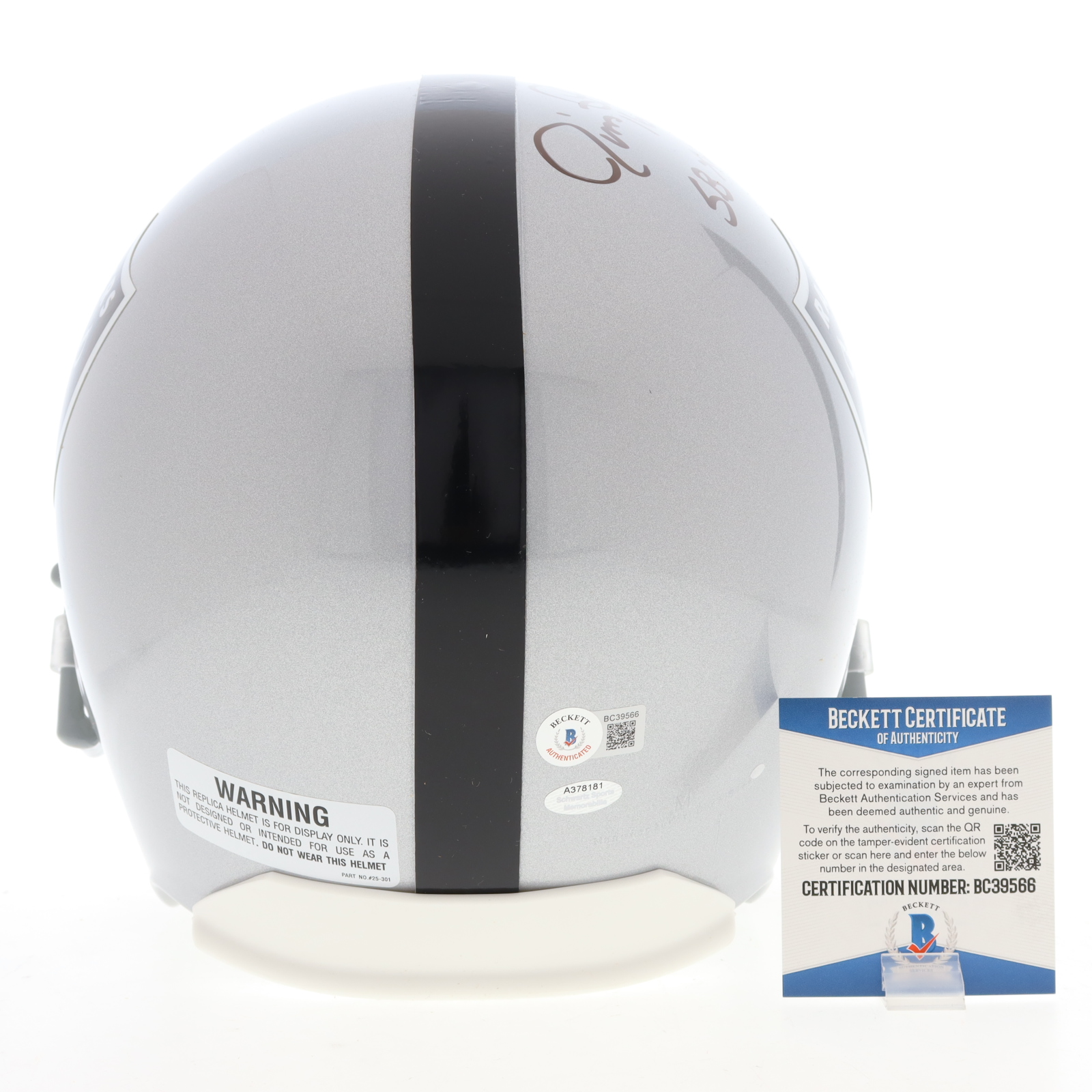 Jim Plunkett Signed Raiders Full-Size Helmet Inscribed "SB XV MVP" (Beckett & Schwartz) at PristineAuction.com Jim Plunkett Signed Raiders Full-Size Helmet Inscribed "SB XV MVP" (Beckett & Schwartz) at PristineAuction.com