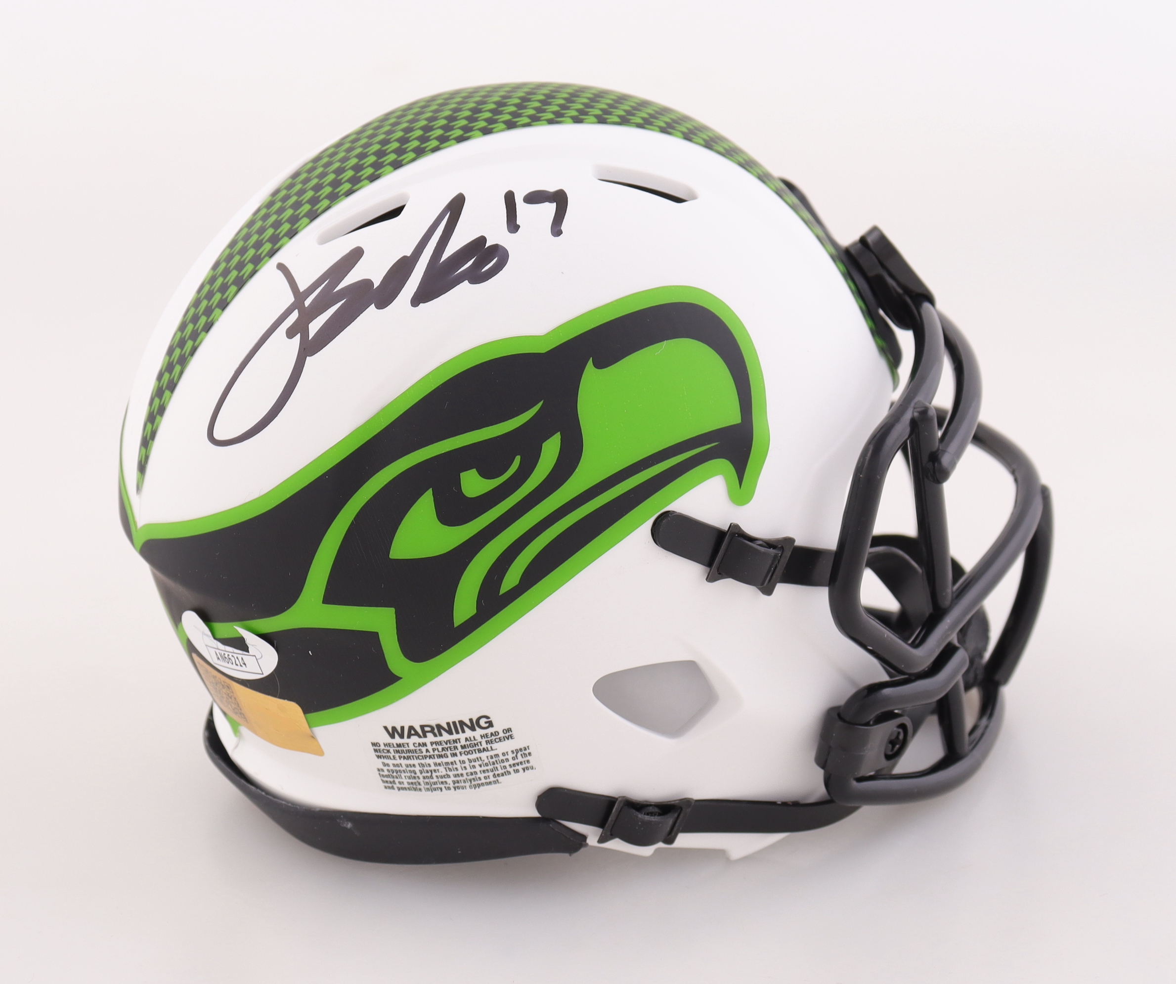 Jake Bobo Signed Seahawks Lunar Eclipse Alternate Speed Mini Helmet (JSA & Players Ink) at PristineAuction.com Jake Bobo Signed Seahawks Lunar Eclipse Alternate Speed Mini Helmet (JSA & Players Ink) at PristineAuction.com
