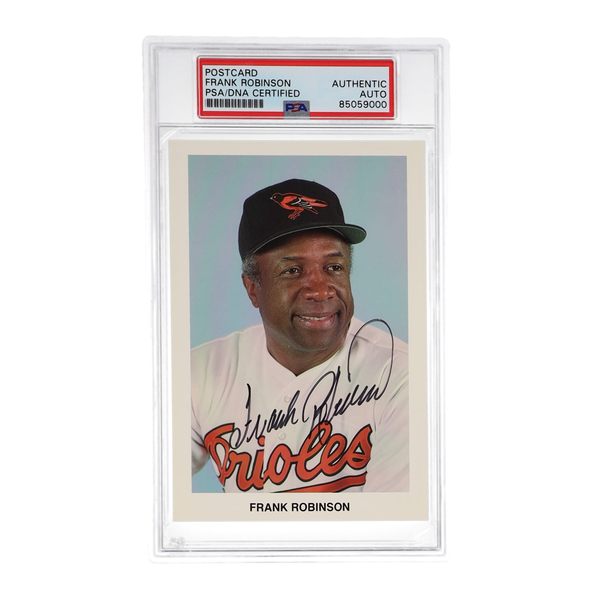 Frank Robinson Signed Orioles Team Issue Postcard (PSA) at PristineAuction.com Frank Robinson Signed Orioles Team Issue Postcard (PSA) at PristineAuction.com