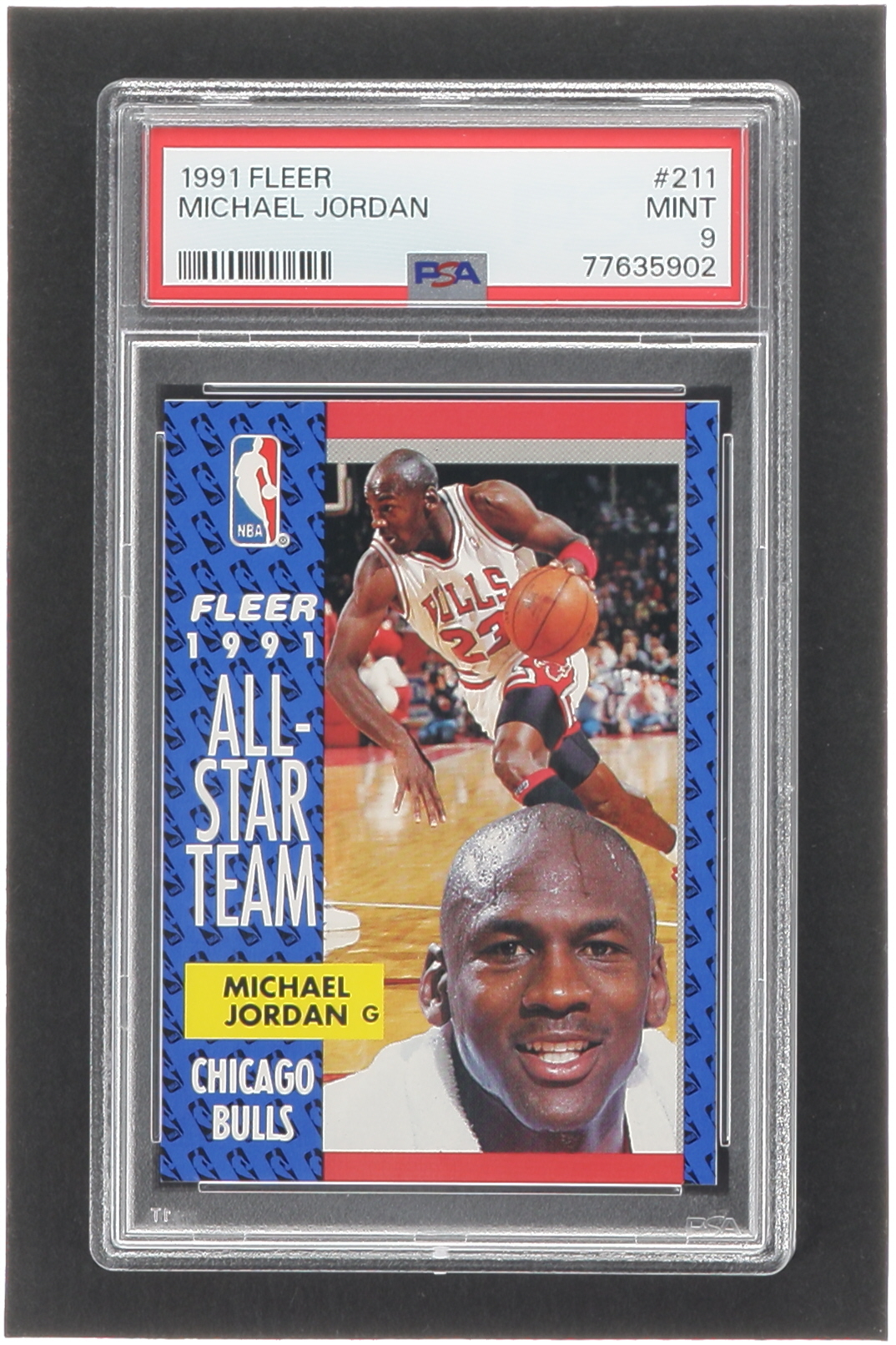 Michael Jordan 1991-92 Fleer #211 AS (PSA 9) at PristineAuction.com Michael Jordan 1991-92 Fleer #211 AS (PSA 9) at PristineAuction.com