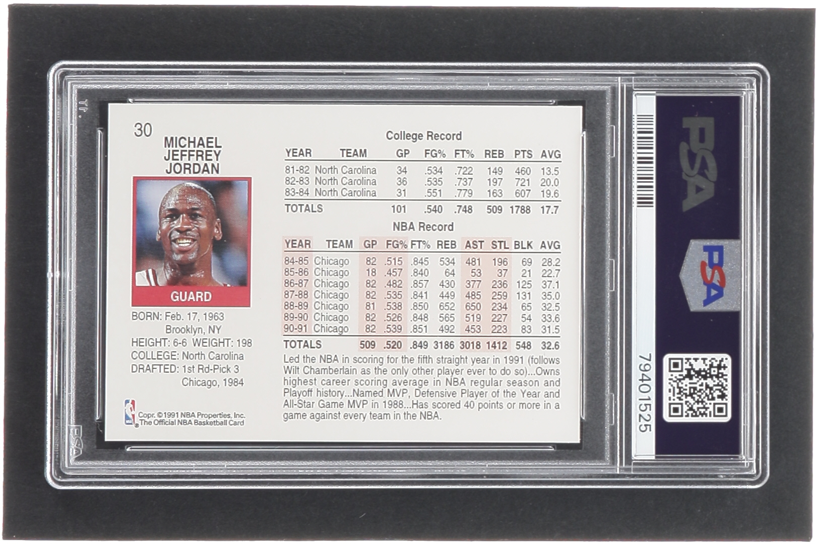 Michael Jordan 1991-92 Hoops #30 (PSA 9) at PristineAuction.com Michael Jordan 1991-92 Hoops #30 (PSA 9) at PristineAuction.com