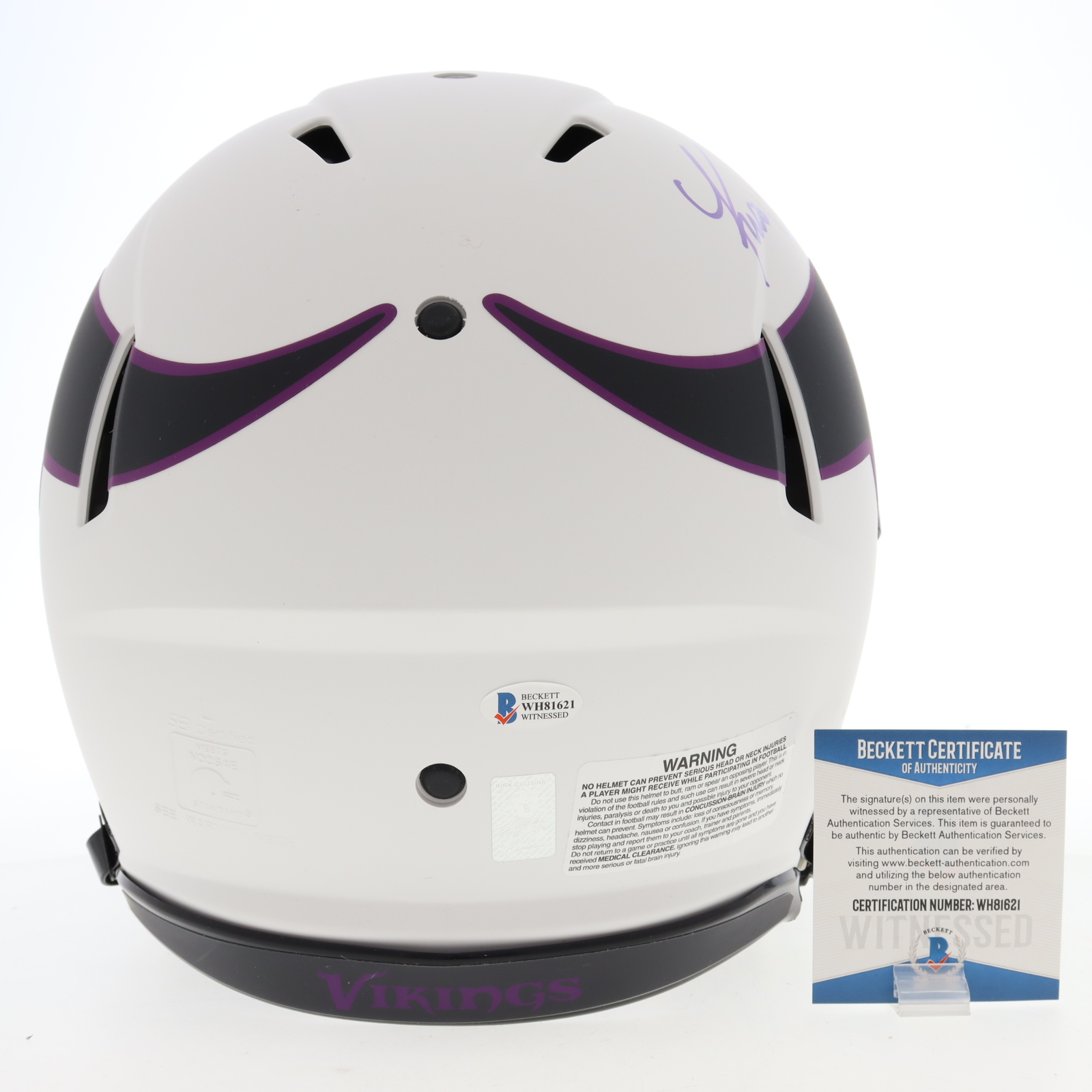 Kirk Cousins Signed Vikings Full-Size Lunar Eclipse Alternate Speed Helmet (Beckett) at PristineAuction.com Kirk Cousins Signed Vikings Full-Size Lunar Eclipse Alternate Speed Helmet (Beckett) at PristineAuction.com