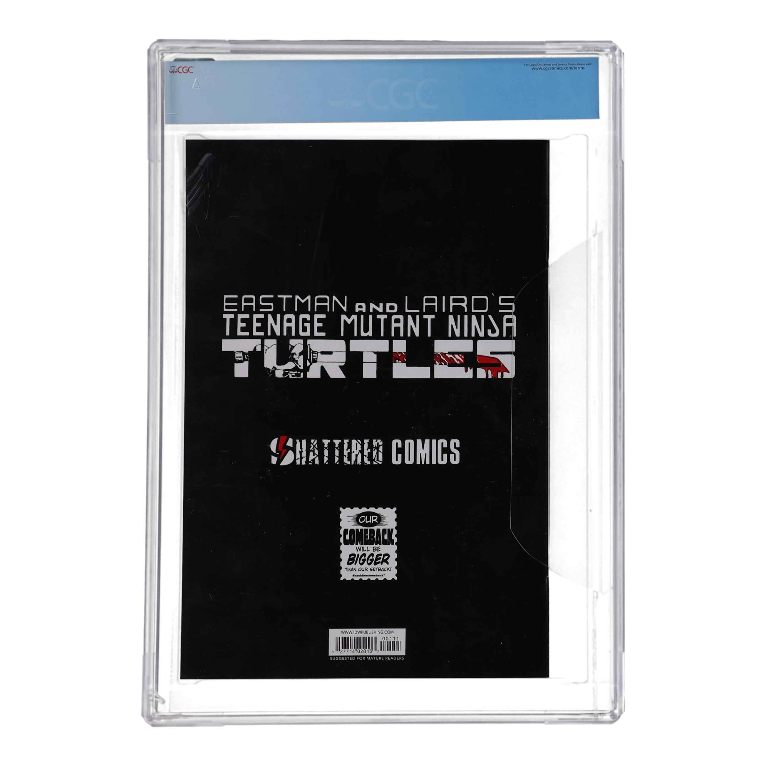 2020 "Teenage Mutant Ninja Turtles" Issue #1 LE Red Shattered Variant Cover IDW Comic Book (CGC 9.8) at PristineAuction.com 2020 "Teenage Mutant Ninja Turtles" Issue #1 LE Red Shattered Variant Cover IDW Comic Book (CGC 9.8) at PristineAuction.com