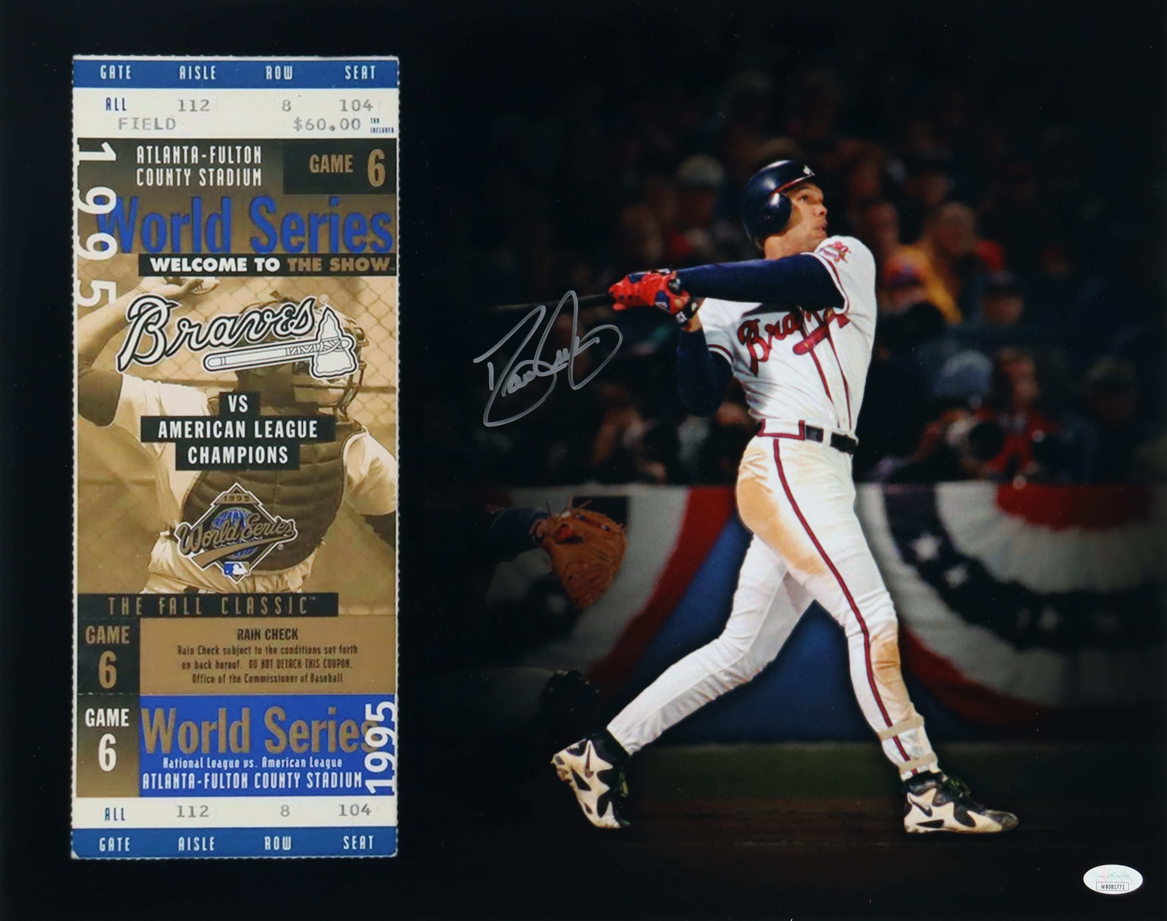 David Justice Signed Braves 16x20 Photo (JSA) at PristineAuction.com David Justice Signed Braves 16x20 Photo (JSA) at PristineAuction.com