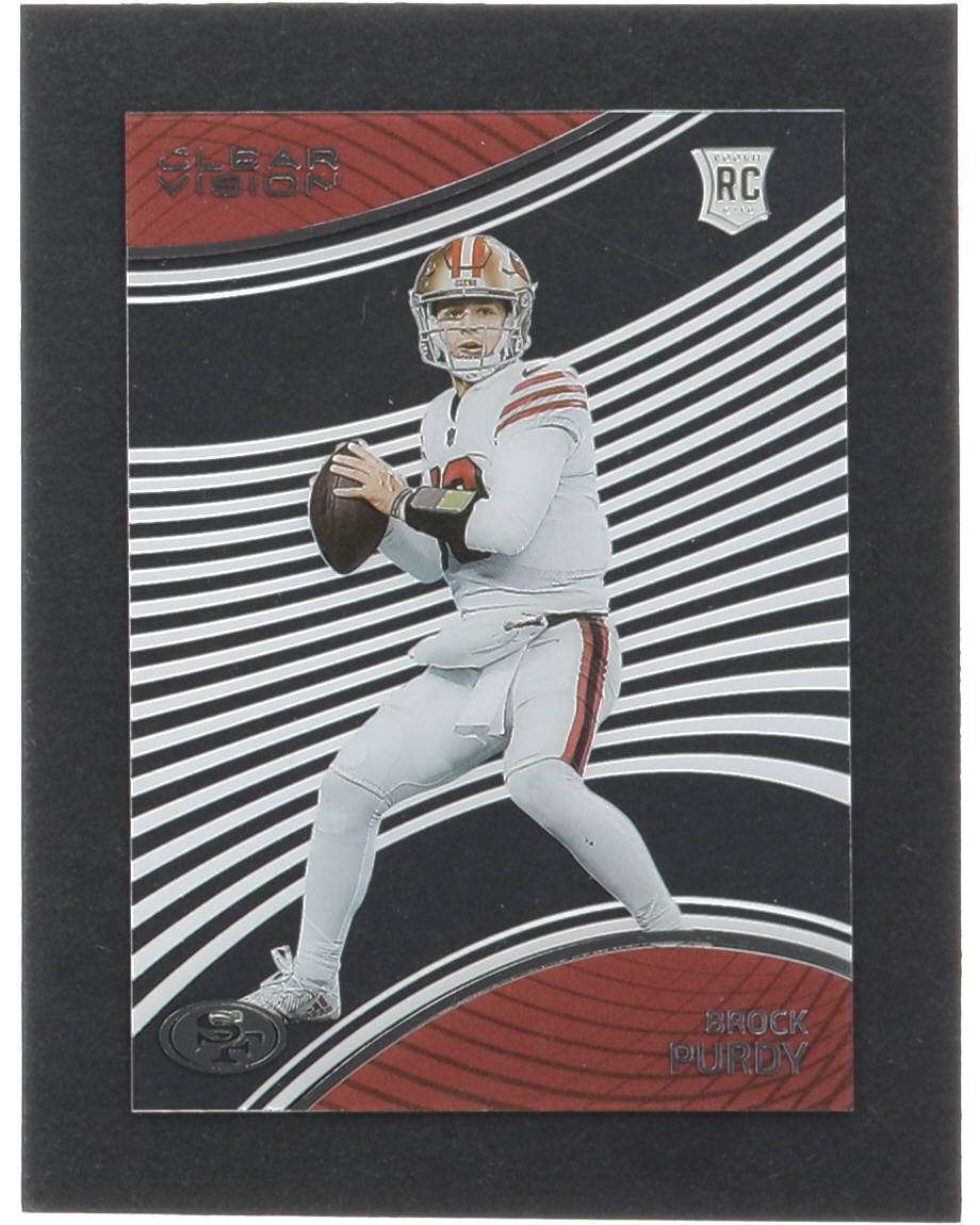 Brock Purdy 2022 Panini Chronicles Clear Vision Rookies #8 RC at PristineAuction.com Brock Purdy 2022 Panini Chronicles Clear Vision Rookies #8 RC at PristineAuction.com