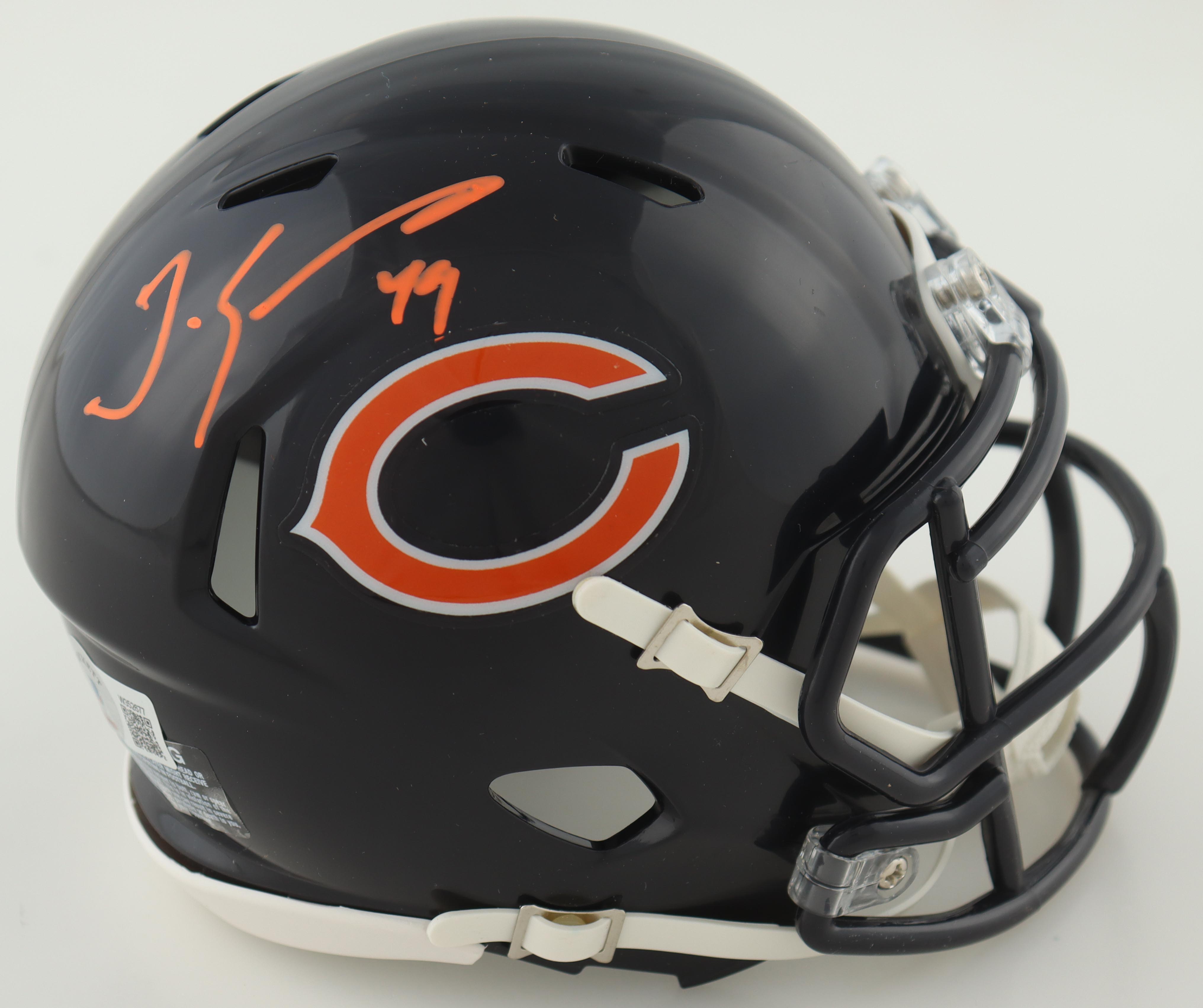 Tremaine Edmunds Signed Bears Speed Mini Helmet (Beckett) at PristineAuction.com Tremaine Edmunds Signed Bears Speed Mini Helmet (Beckett) at PristineAuction.com