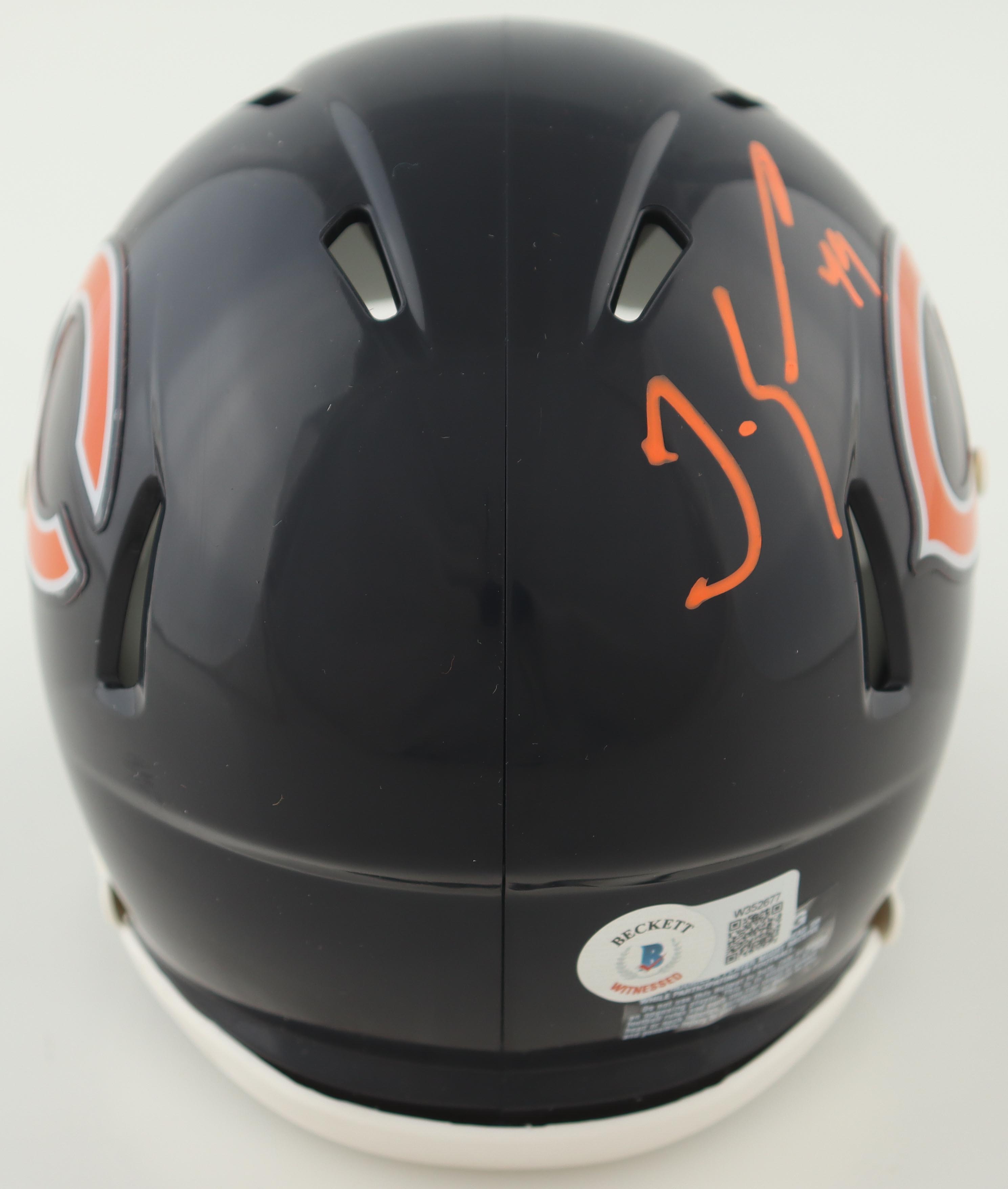 Tremaine Edmunds Signed Bears Speed Mini Helmet (Beckett) at PristineAuction.com Tremaine Edmunds Signed Bears Speed Mini Helmet (Beckett) at PristineAuction.com