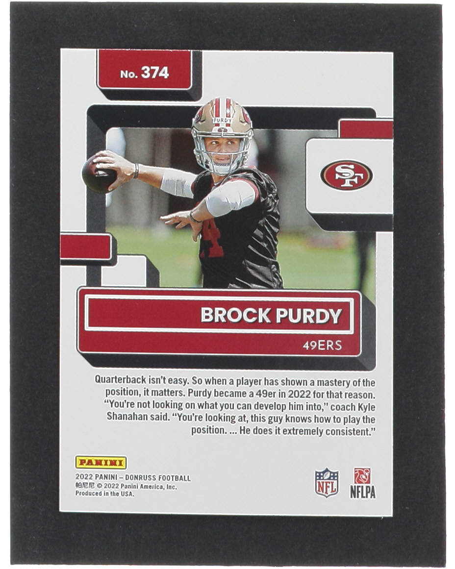 Brock Purdy 2022 Donruss #374 RR RC at PristineAuction.com Brock Purdy 2022 Donruss #374 RR RC at PristineAuction.com