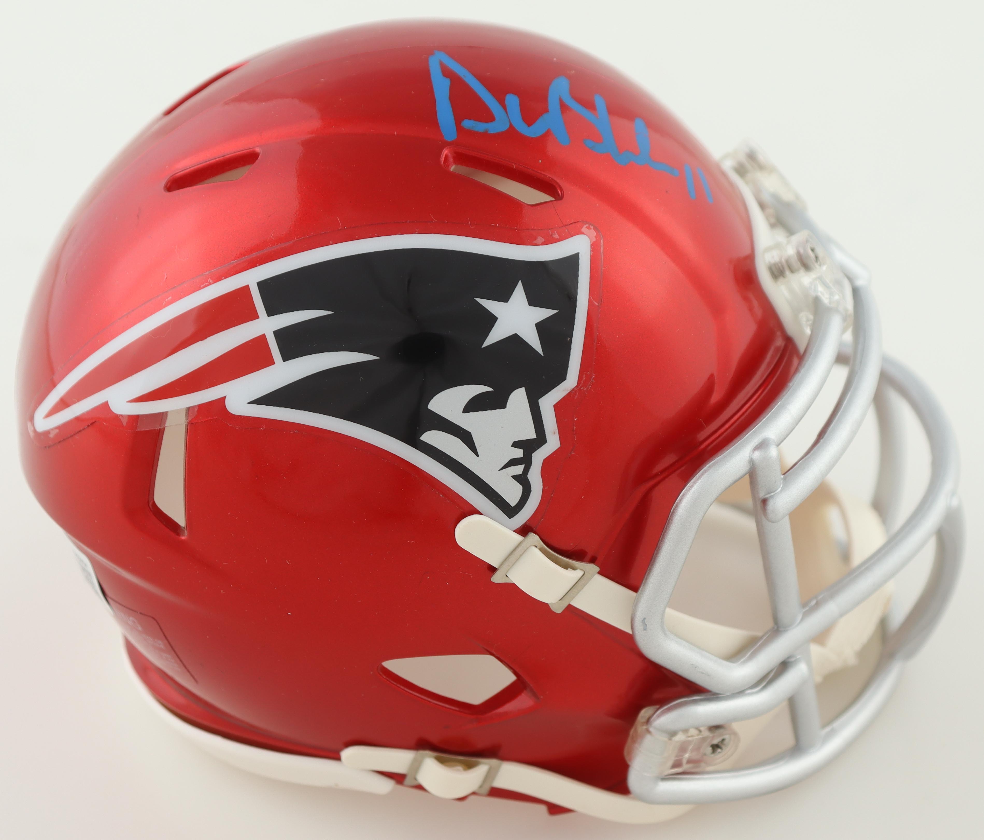 Drew Bledsoe Signed Patriots Flash Alternate Speed Mini Helmet (Beckett) at PristineAuction.com Drew Bledsoe Signed Patriots Flash Alternate Speed Mini Helmet (Beckett) at PristineAuction.com