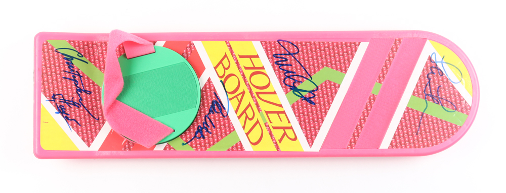 "Back To The Future Part II" Full-Size Hover Board Signed by (4) with Christopher Lloyd, Michael J Fox, Lea Thompson & Tom Wilson (Beckett) at PristineAuction.com "Back To The Future Part II" Full-Size Hover Board Signed by (4) with Christopher Lloyd, Michael J Fox, Lea Thompson & Tom Wilson (Beckett) at PristineAuction.com