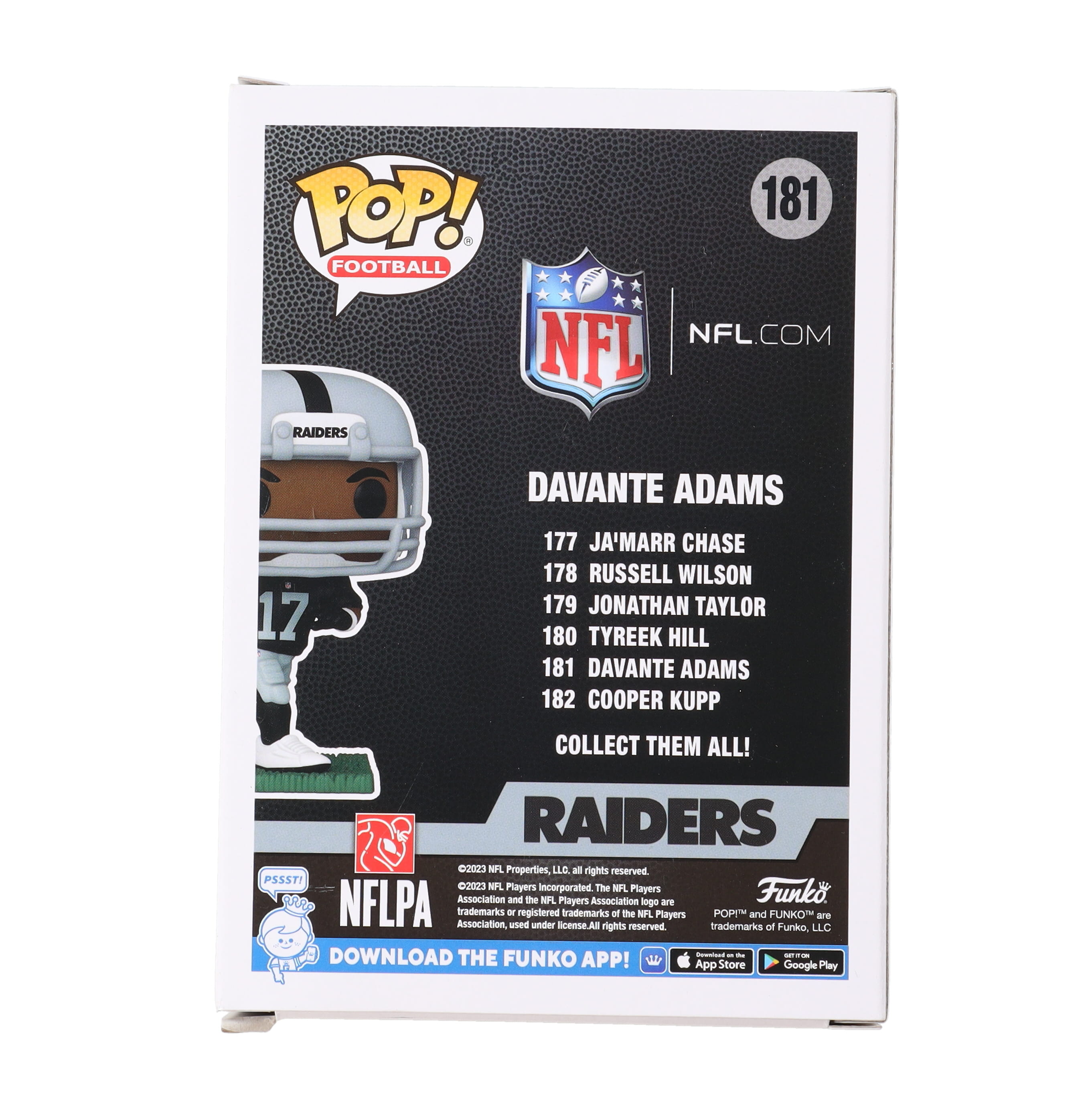 Davante Adams Signed Raiders #181 Funko Pop! Vinyl Figure (Beckett) at PristineAuction.com Davante Adams Signed Raiders #181 Funko Pop! Vinyl Figure (Beckett) at PristineAuction.com