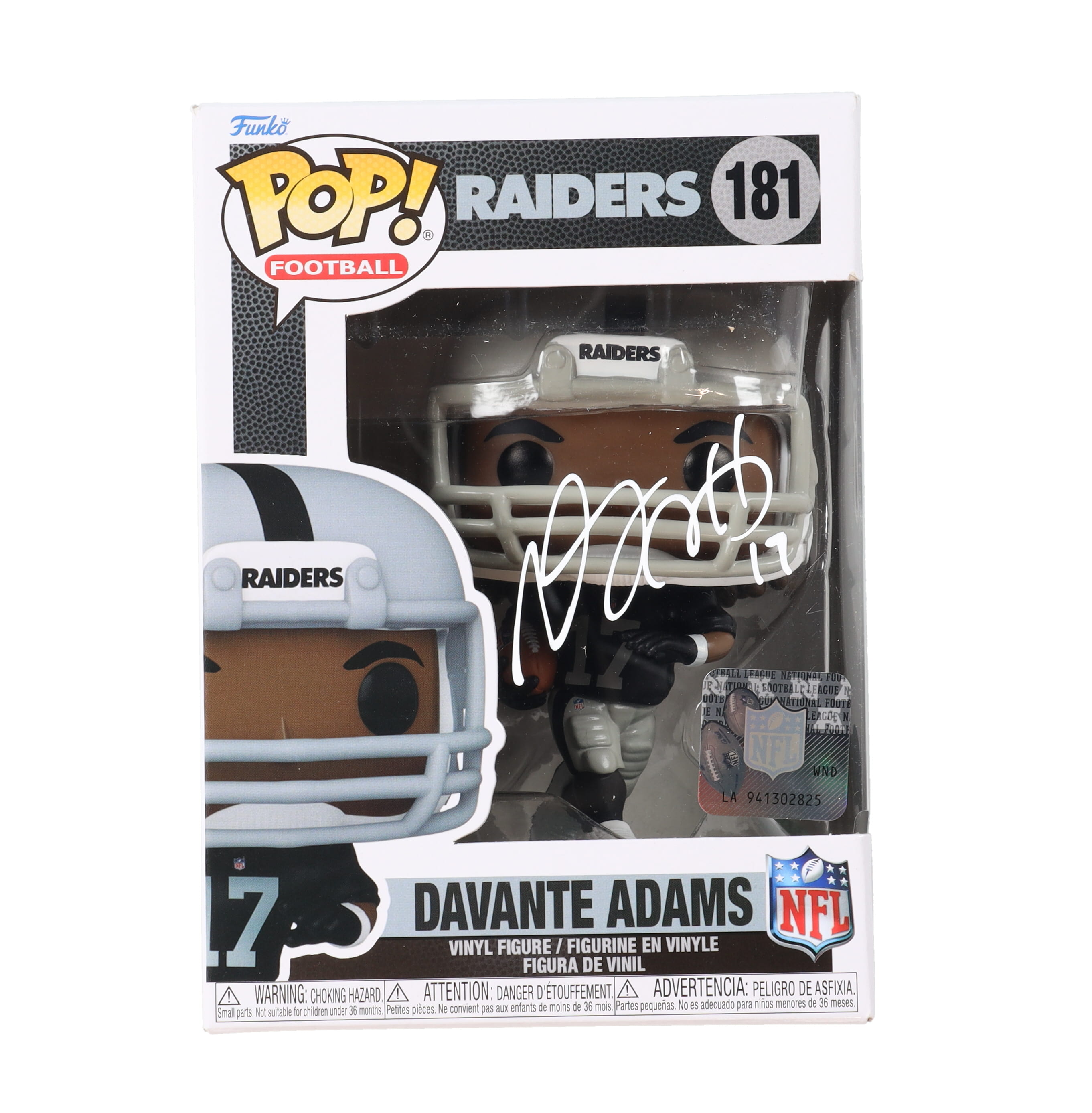 Davante Adams Signed Raiders #181 Funko Pop! Vinyl Figure (Beckett) at PristineAuction.com Davante Adams Signed Raiders #181 Funko Pop! Vinyl Figure (Beckett) at PristineAuction.com