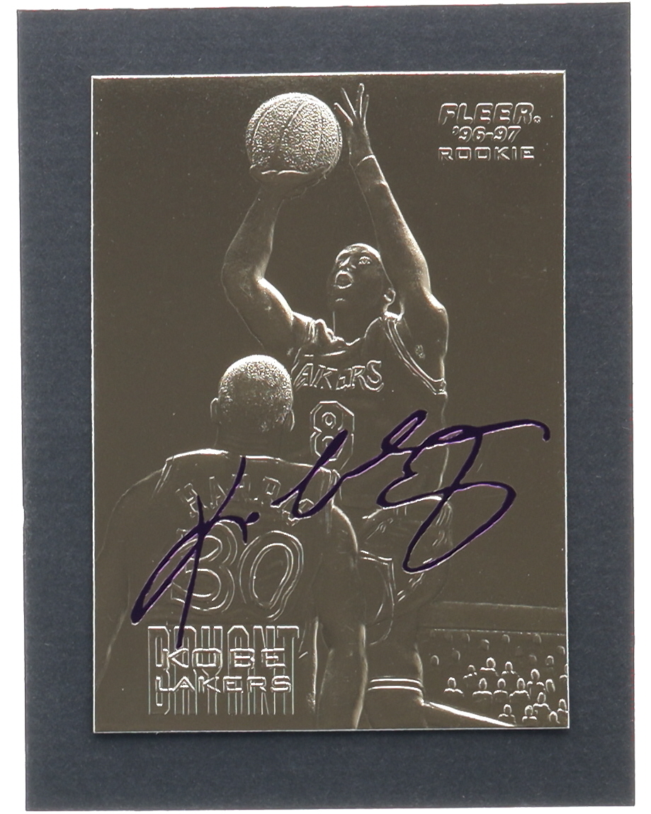 Kobe Bryant 1996-97 Fleer Purple Signature 23Kt Gold RC at PristineAuction.com Kobe Bryant 1996-97 Fleer Purple Signature 23Kt Gold RC at PristineAuction.com